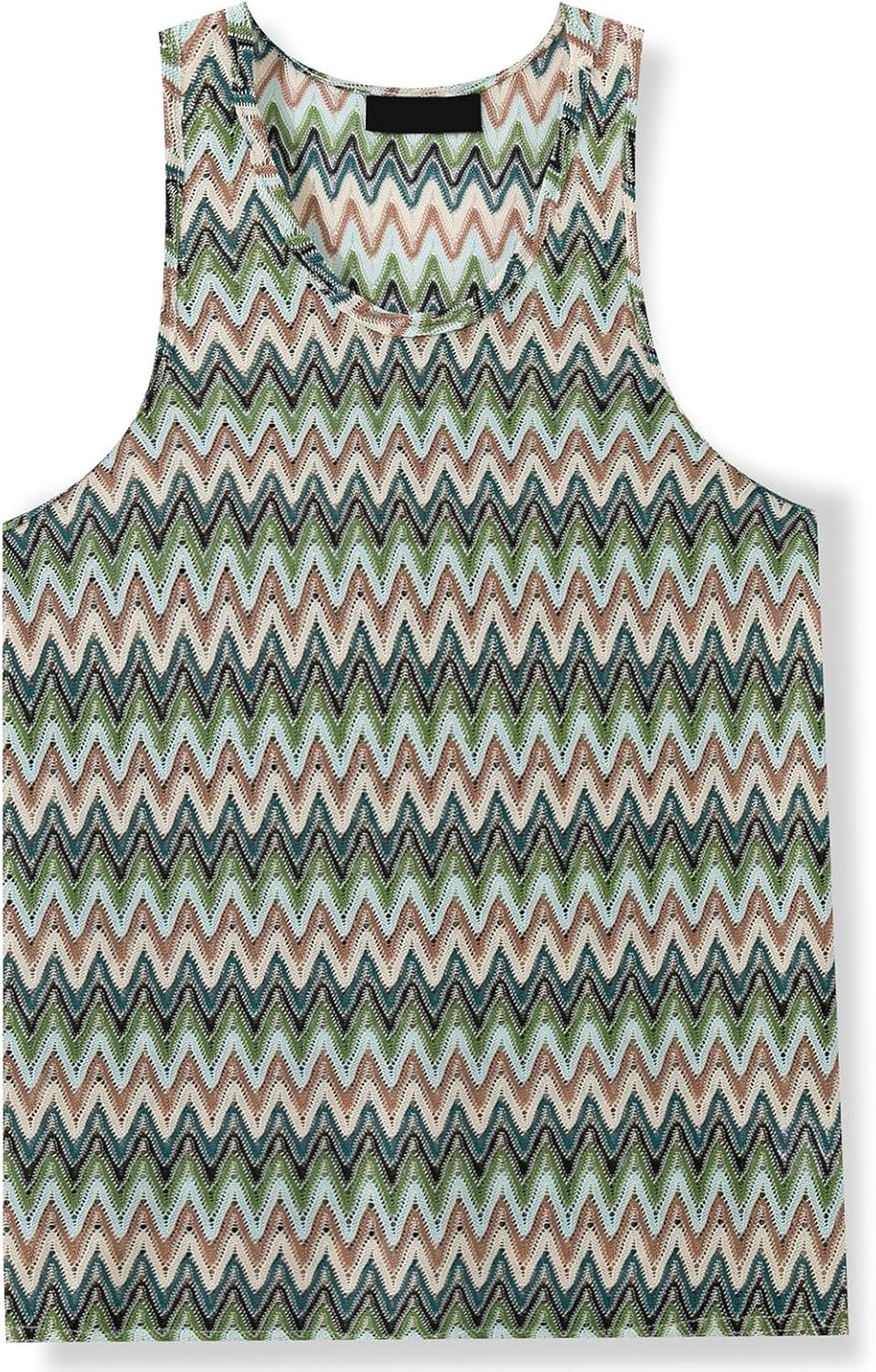 Color Block Tank Tops for Men Casual U Neck Sleeveless T Shirt Summer Trendy Print Tops Fashion Sleeveless Shirts