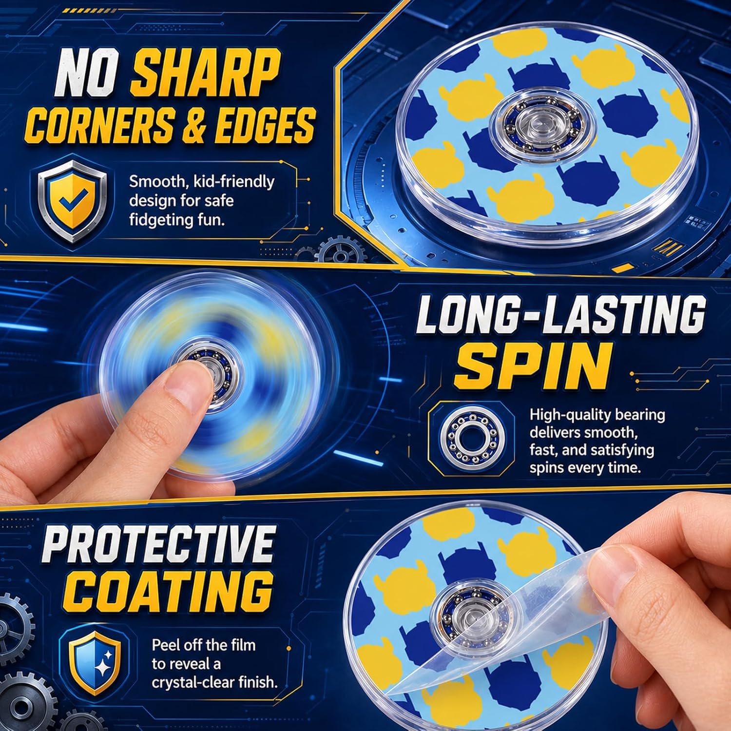 52 Pack Transforming Robot Car Party Favors Fidget Spinner image 4