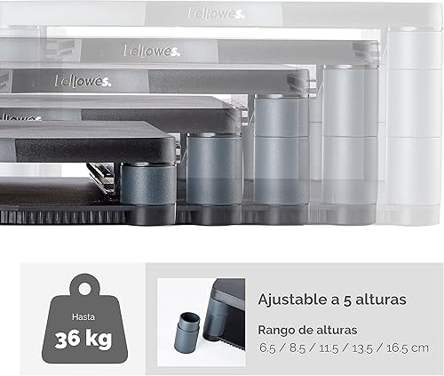 Miniatura 4 de Fellowes Soporte de monitor de altura ajustable de alta calidad, color