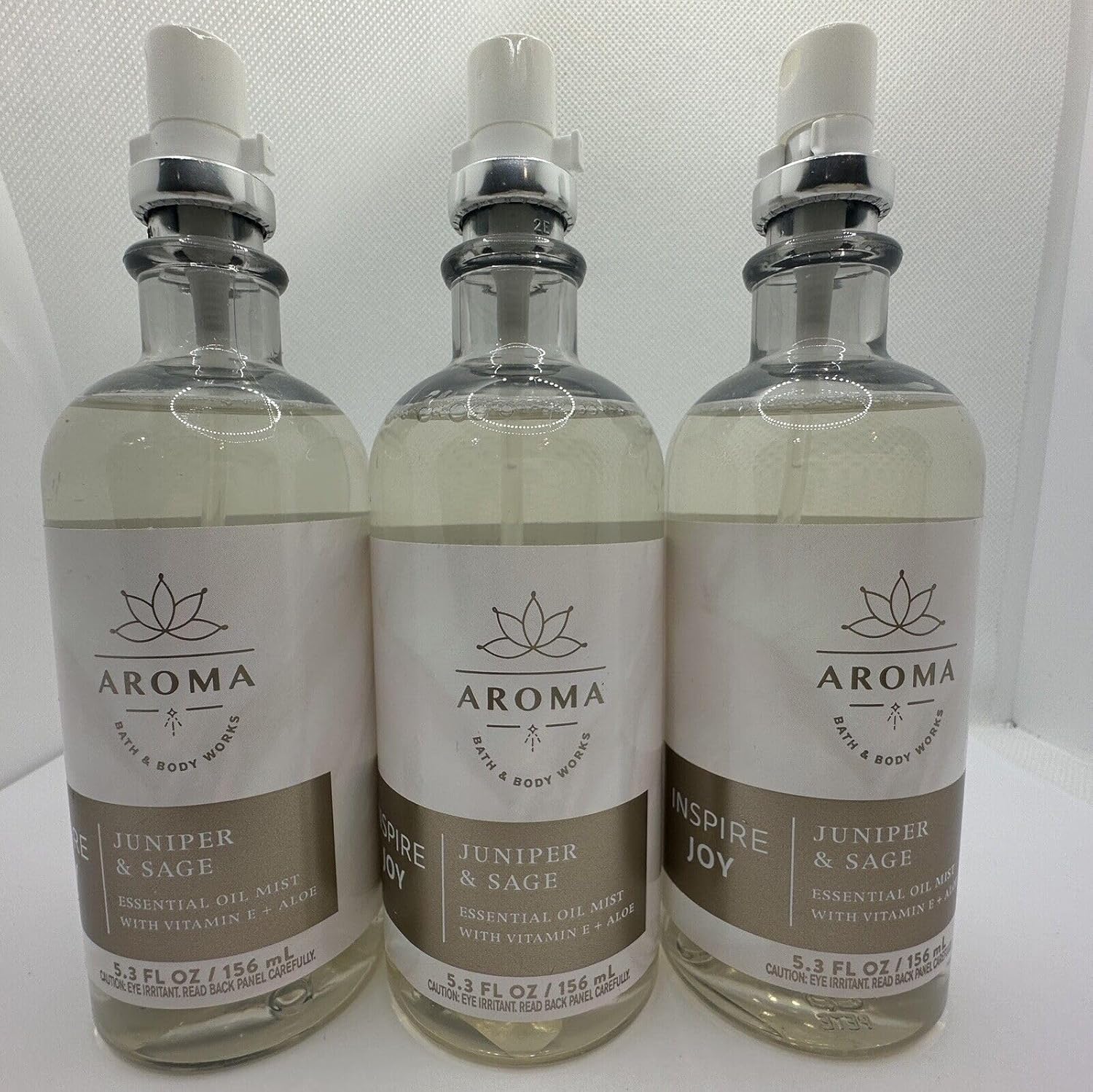 3 Aromatherapy Juniper & SAGE Essential Oil Mist Aloe Vitamin E Bath Body 5.3 oz