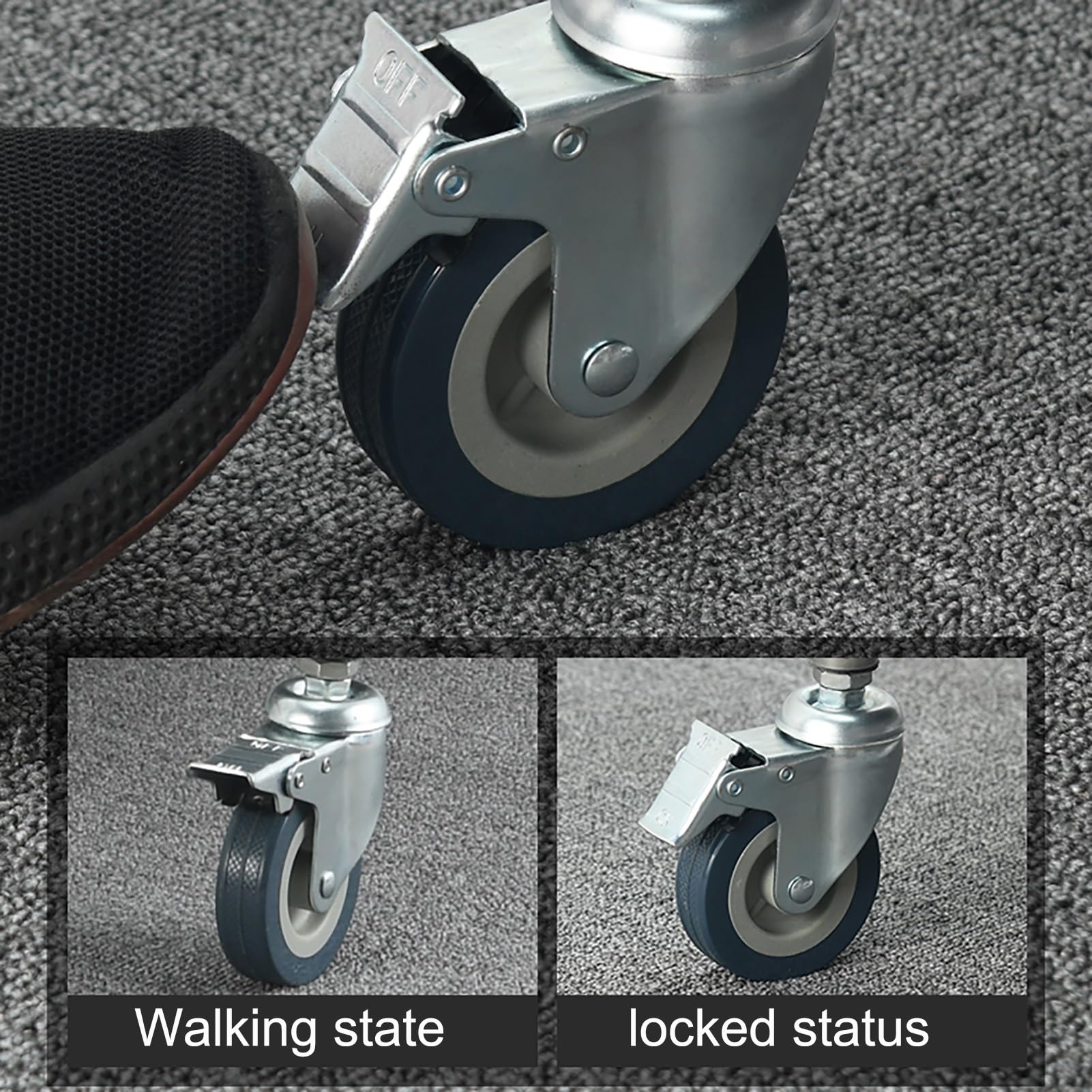 Carro utilitario con 2 estantes de acero inoxidable, carrito de cocina tipo isla, mesa de preparación y trabajo comercial, para restaurantes, hogares y hoteles (tamaño: 66 * 44 * 86 cm / 26 * 17,5 *