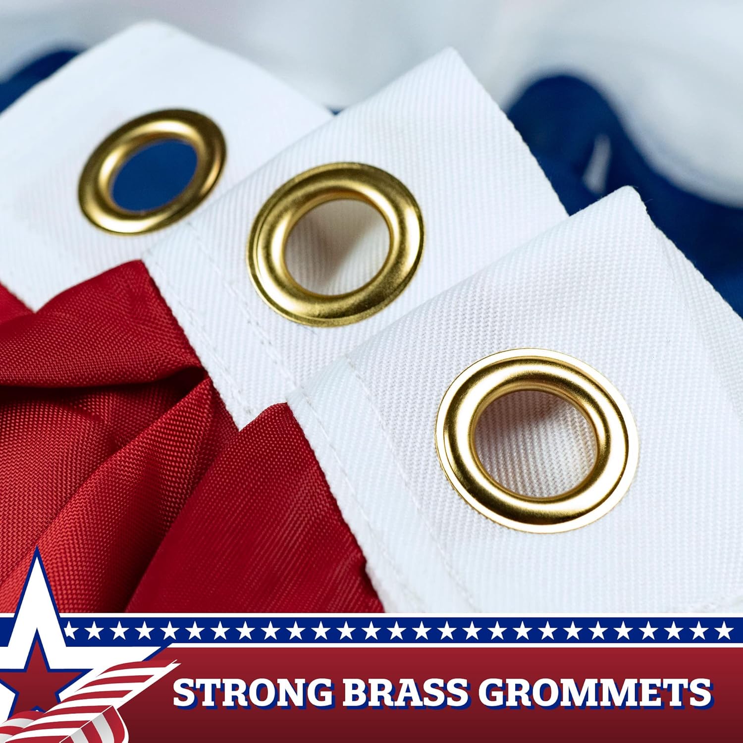 G128 – 3 Pack: USA Pleated Fan Flag, 2x4 Feet American USA Bunting Decoration Flags Embroidered Patriotic Stars & Sewn Stripes Canvas Header Brass Grommets