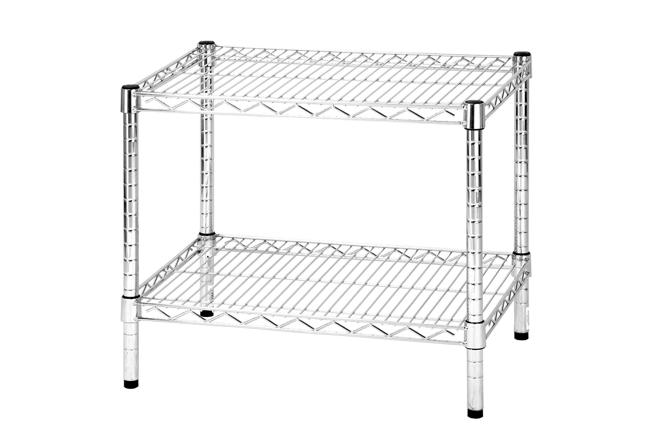 Archimede Sistema Componibile, Scaffale Due Ripiani, Grigio (Cromato), 61 x 46 x 50 cm