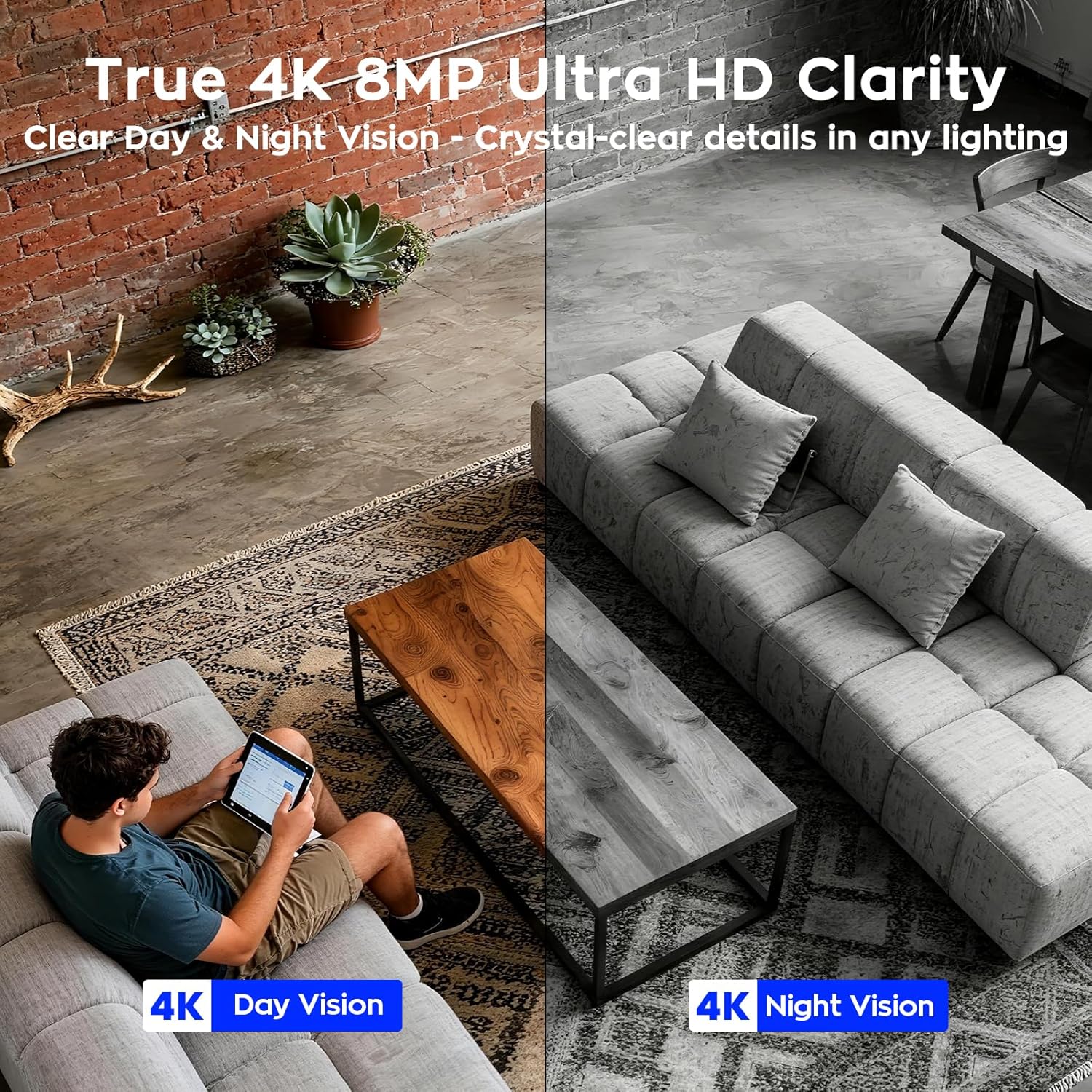 xmartO [4K AI Tracking Ceiling CAM] 4K 8MP UHD Metal Dome PTZ Wireless Security Camera with Automatic-Follow, 2-Way Audio and Night Vision (Add on to NVR or Use Standalone, DPK8034)