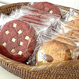 Morepack Cookie Bags for Gift Giving, 6x6 Inches 200Pieces Clear Self Sealing Resealable Cellophane Bags
