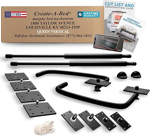 Miniatura 8 de Create-A-Bed Kit de cama Murphy Deluxe de tamaño completo, horizontal