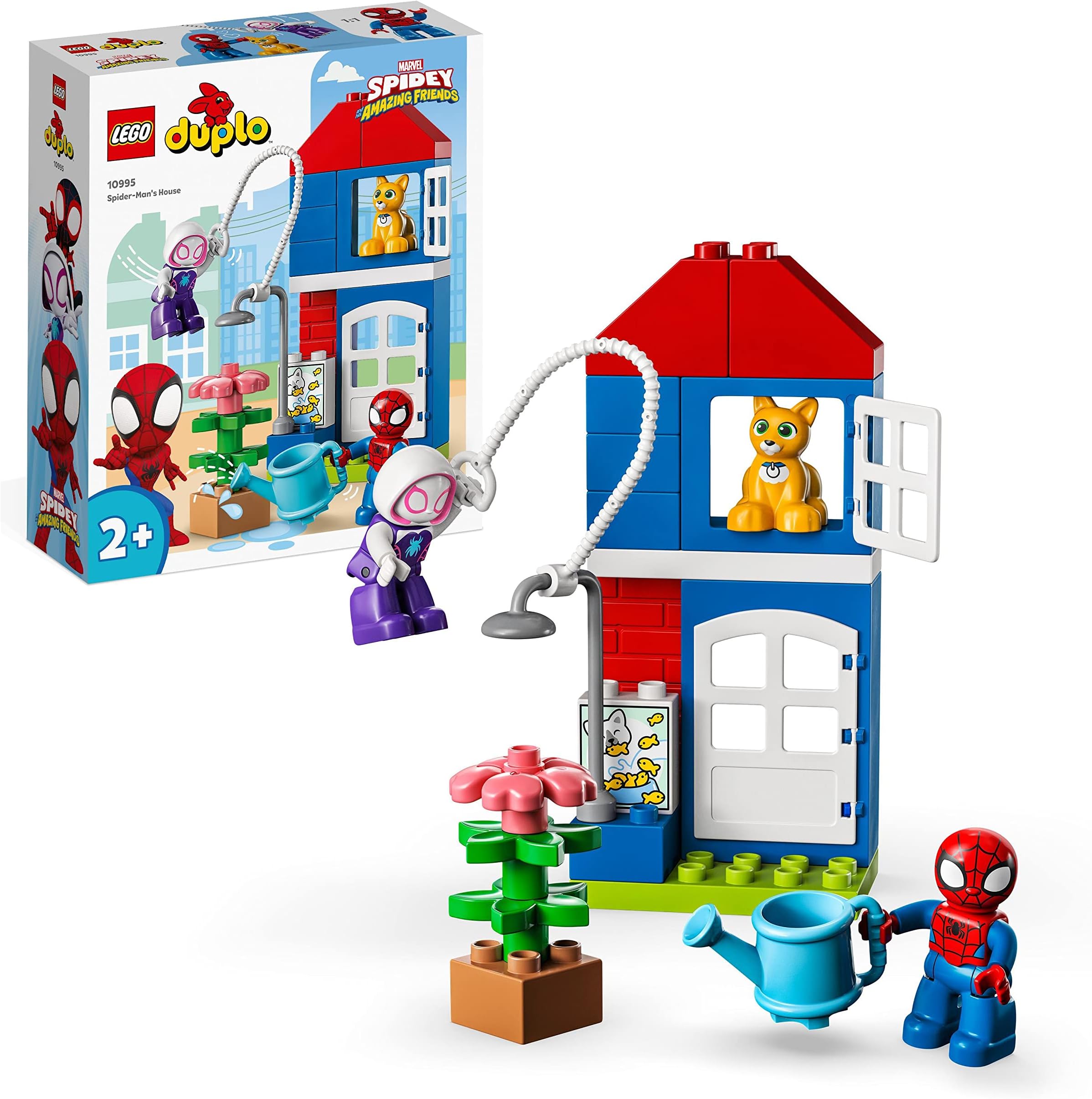 DUPLO Marvel Spider-Man’s House, Spidey and His Amazing Friends Buildable Toy for 2 Plus Years Old Toddlers, Boys & Girls, Super Hero Set 10995