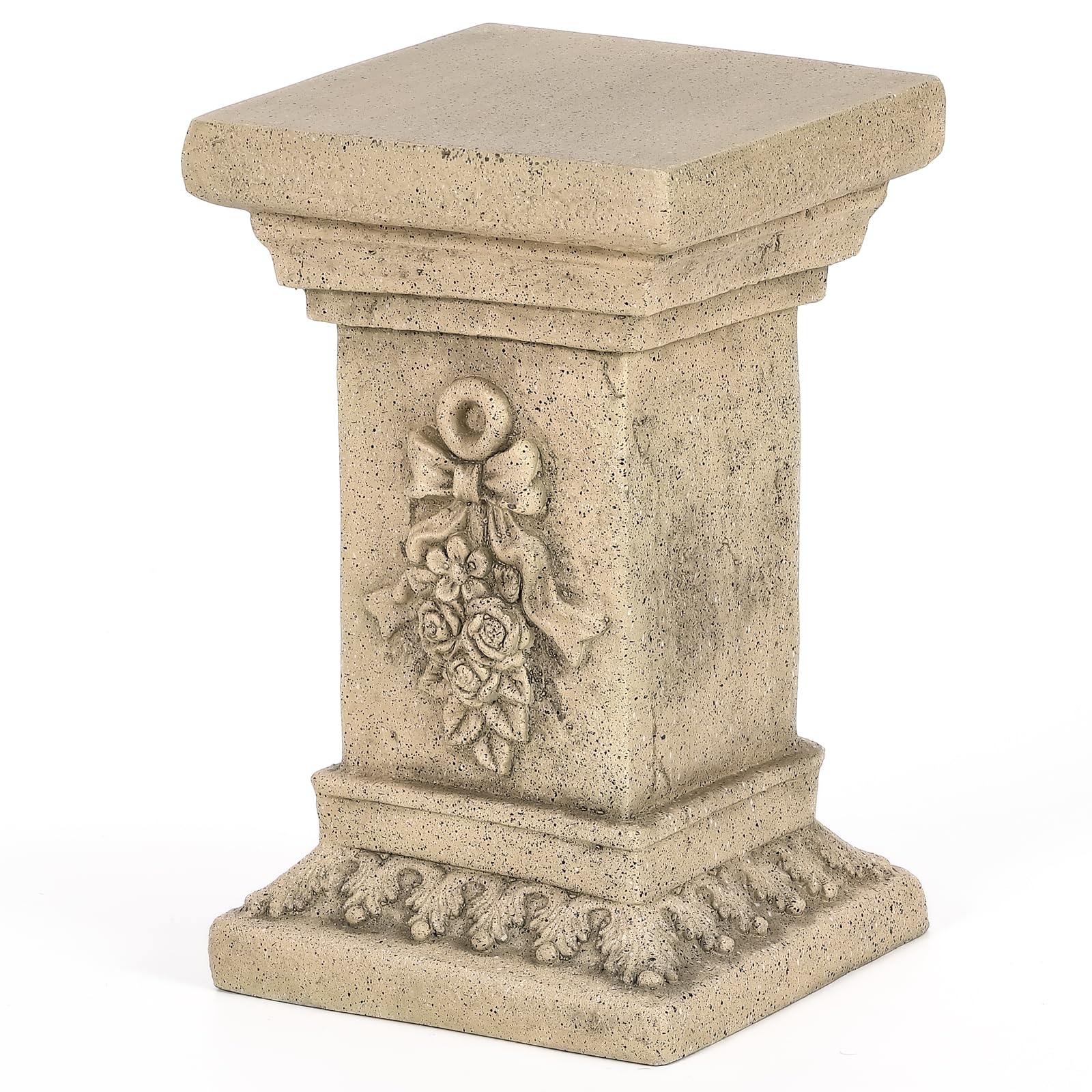 MgO Garden - Piedistallo da giardino da 48,3 cm, con design a fiocco