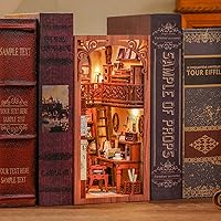 Vista 84 de CUTEBEE Kit de Rincón de Libros, Kit de Casa en Miniatura DIY Booknook, Casa Pequeña, Rompecabezas de Madera 3D, Kit de Casa de Muñecas para Adultos