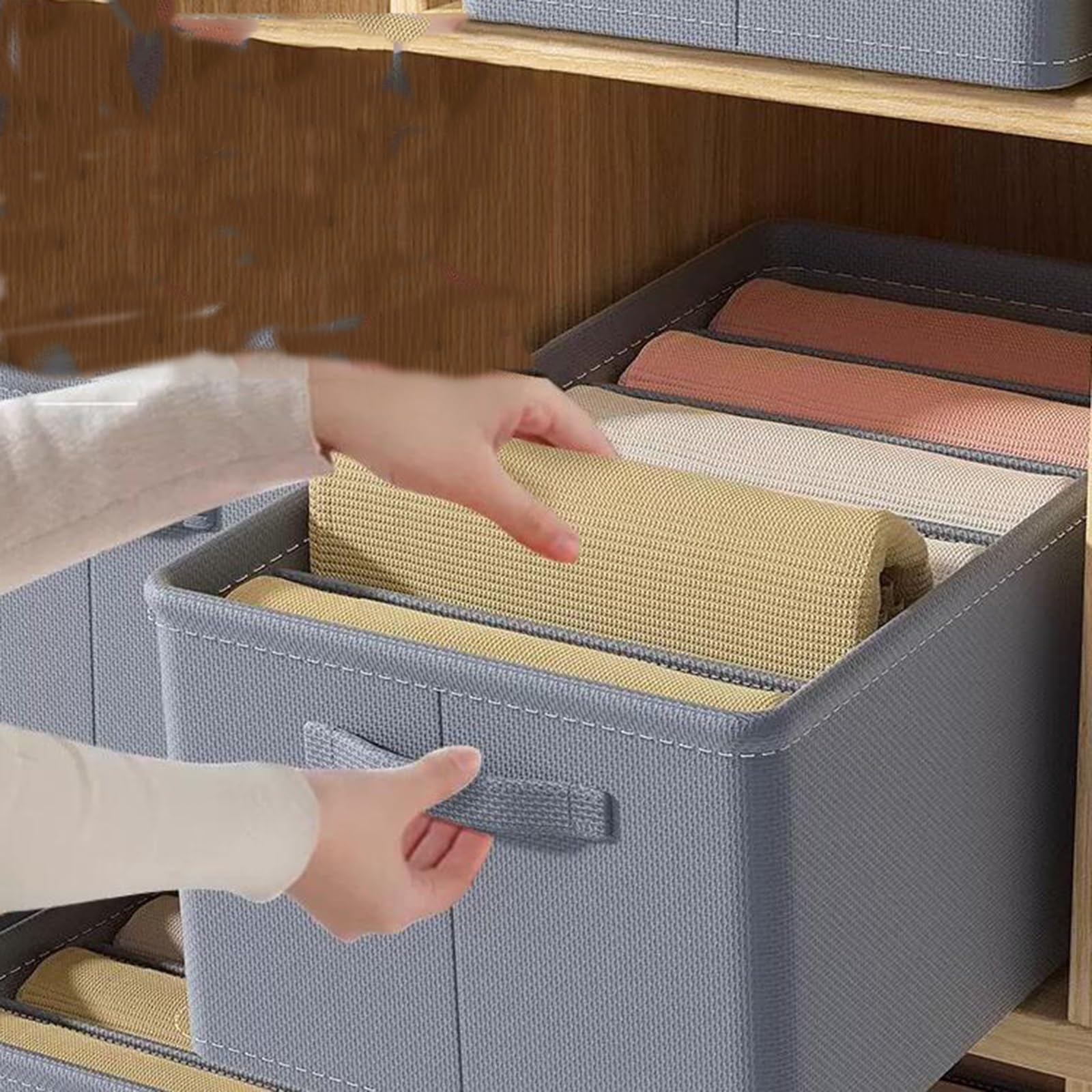 Scatola Portaoggetti Per Pantaloni E Vestiti Da 5 Pezzi,cassettiera Di Design A 6 Scomparti Grandi Scatola Portaoggetti Modulare Per Guardaroba Per Abiti,Organizzatore Per Manufatti Per La Casa A Stra