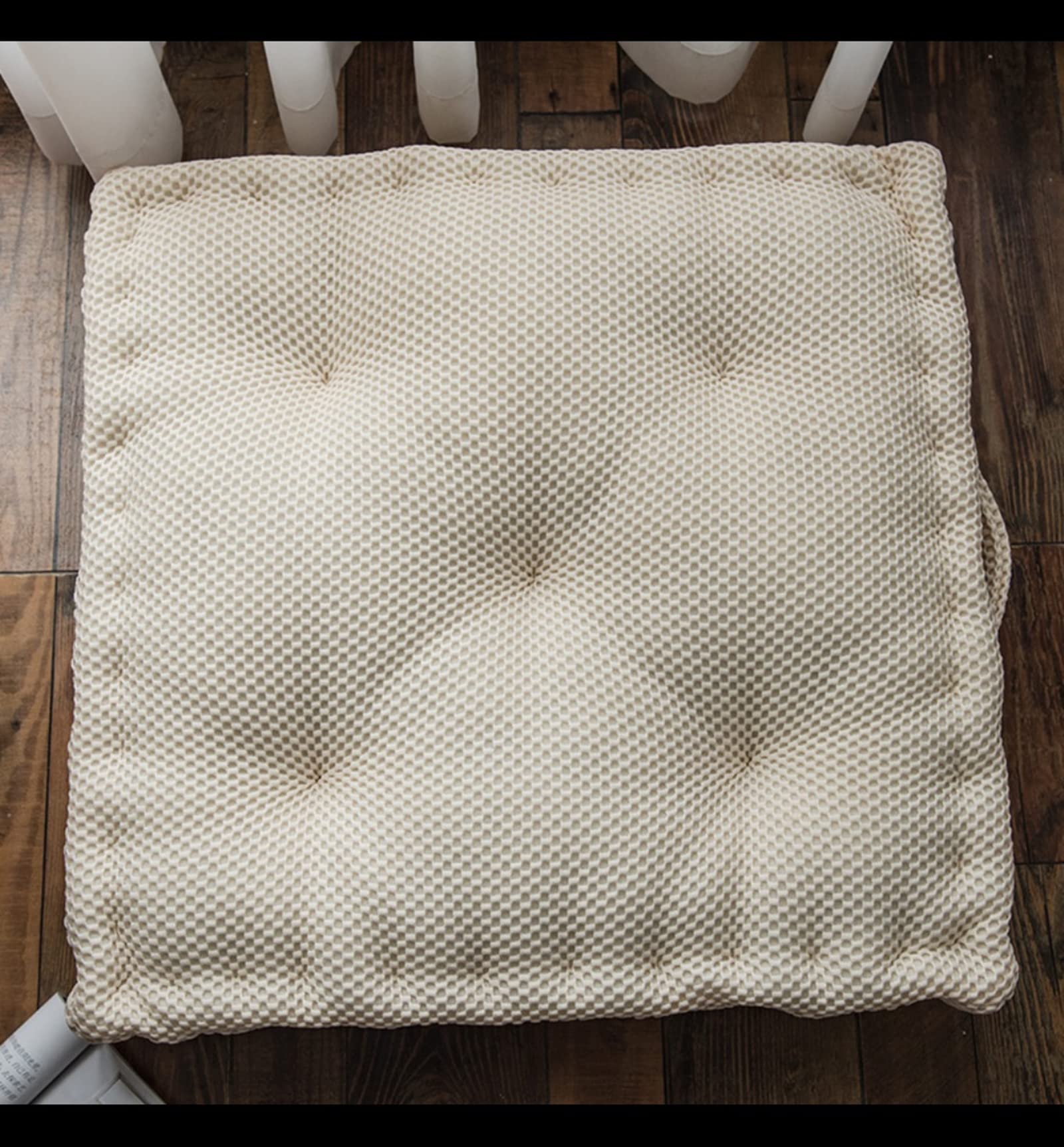 Cuscino quadrato color crema per sedia, divano, pavimento, grande, 50 x 50 cm, per casa, sala da pranzo, ufficio, viaggi, comodo ed elegante cuscino di supporto