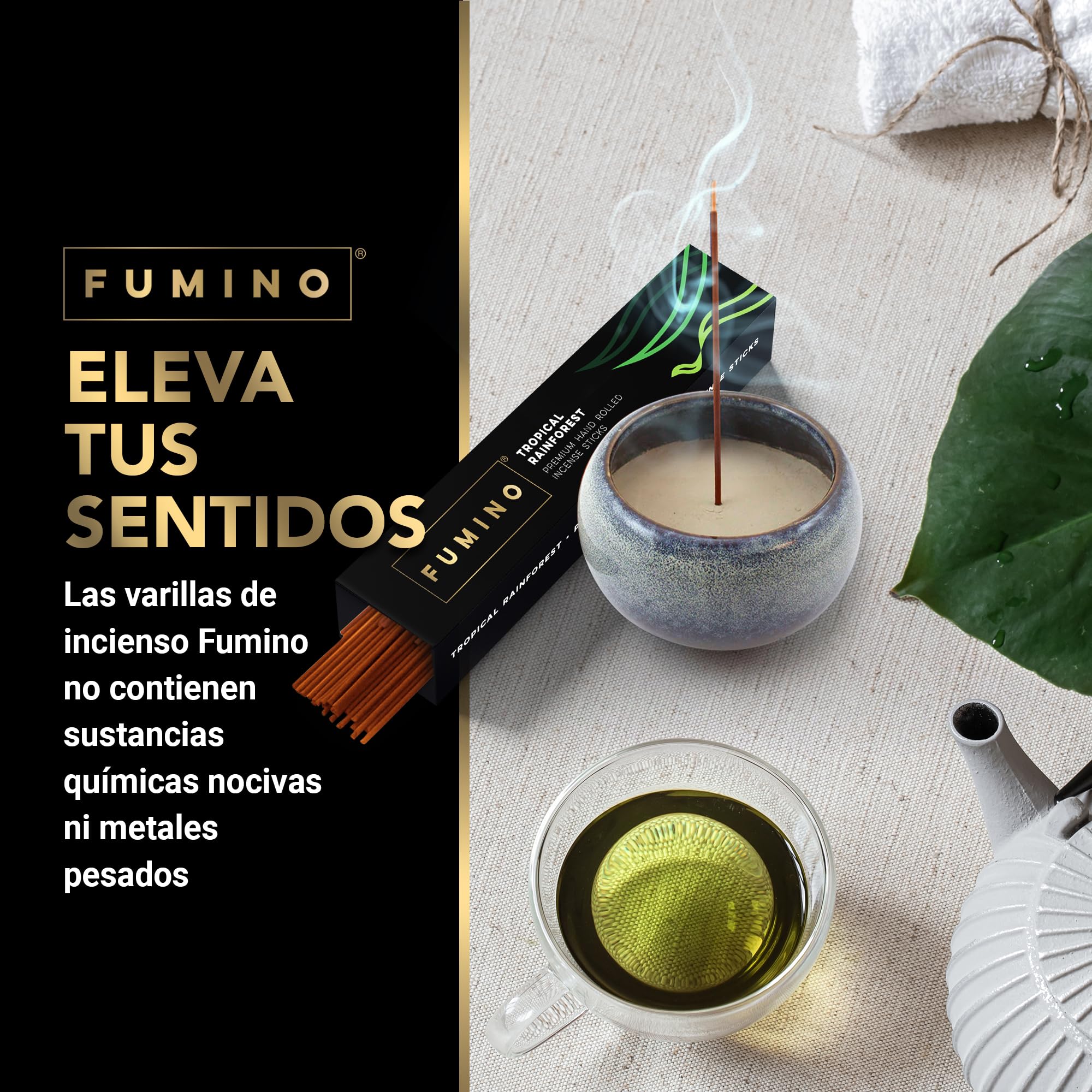 Incienso Esencial Fumino Lote 6 Cajas 84 Varillas Masala Agarbatti Naturales 90g