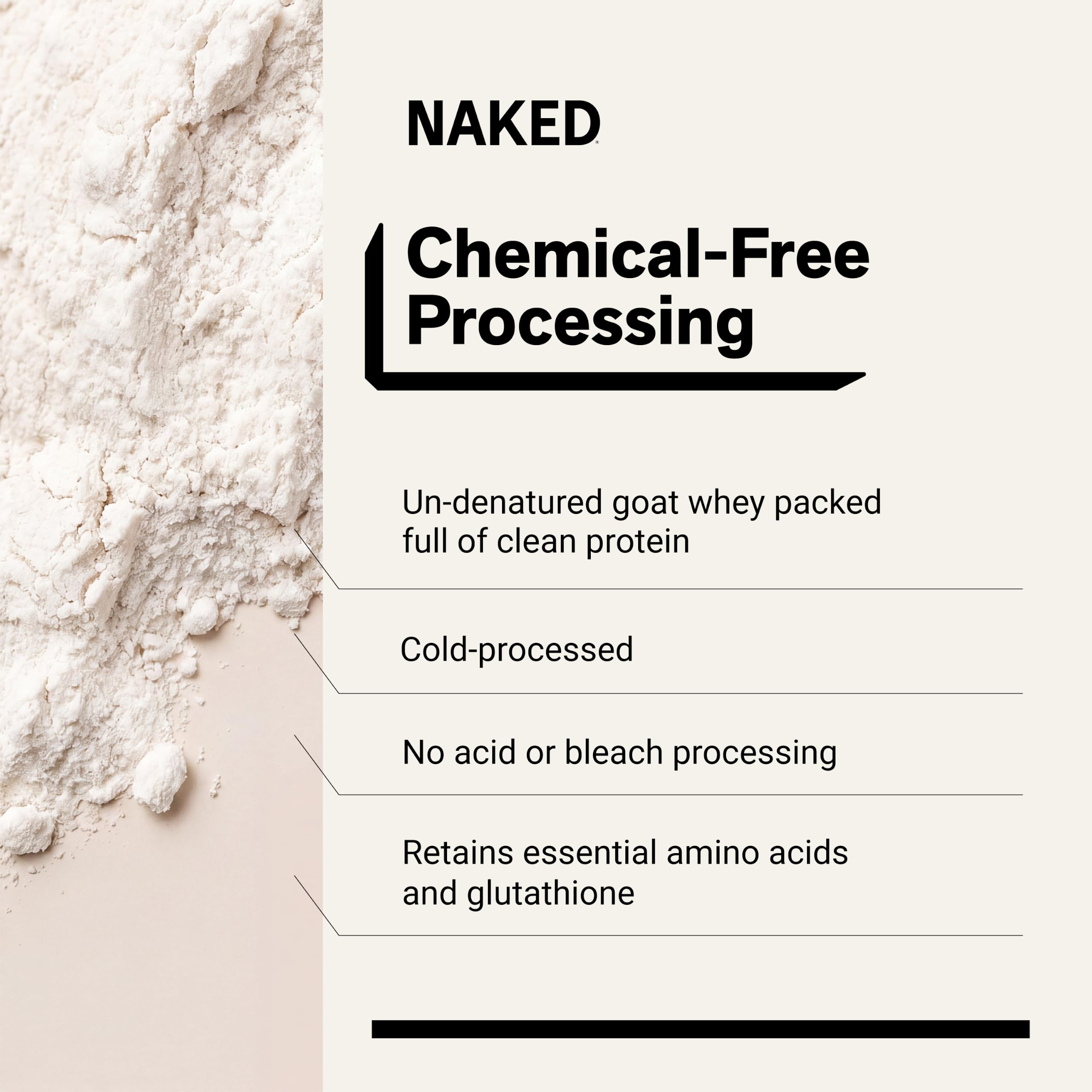 NAKED Goat - Pasture Fed Goat Whey Protein Powder from Small-Herd Wisconsin Dairies, 2Lb Bulk, GMO Free, Soy Free. Easy to Digest - All Natural - 23 Grams of Protein - 30 Servings — Amazon image 4