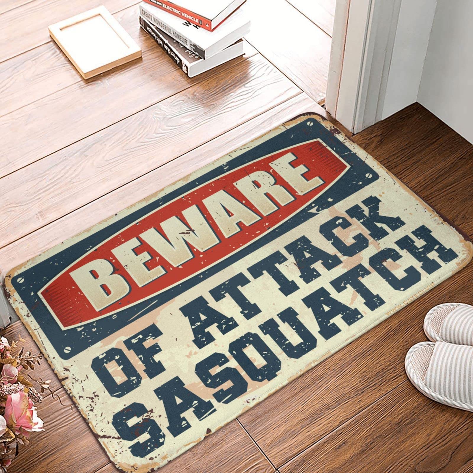 Alfombra para zapatos de bienvenida Sasquatch para decoración de entrada de 40x60cm