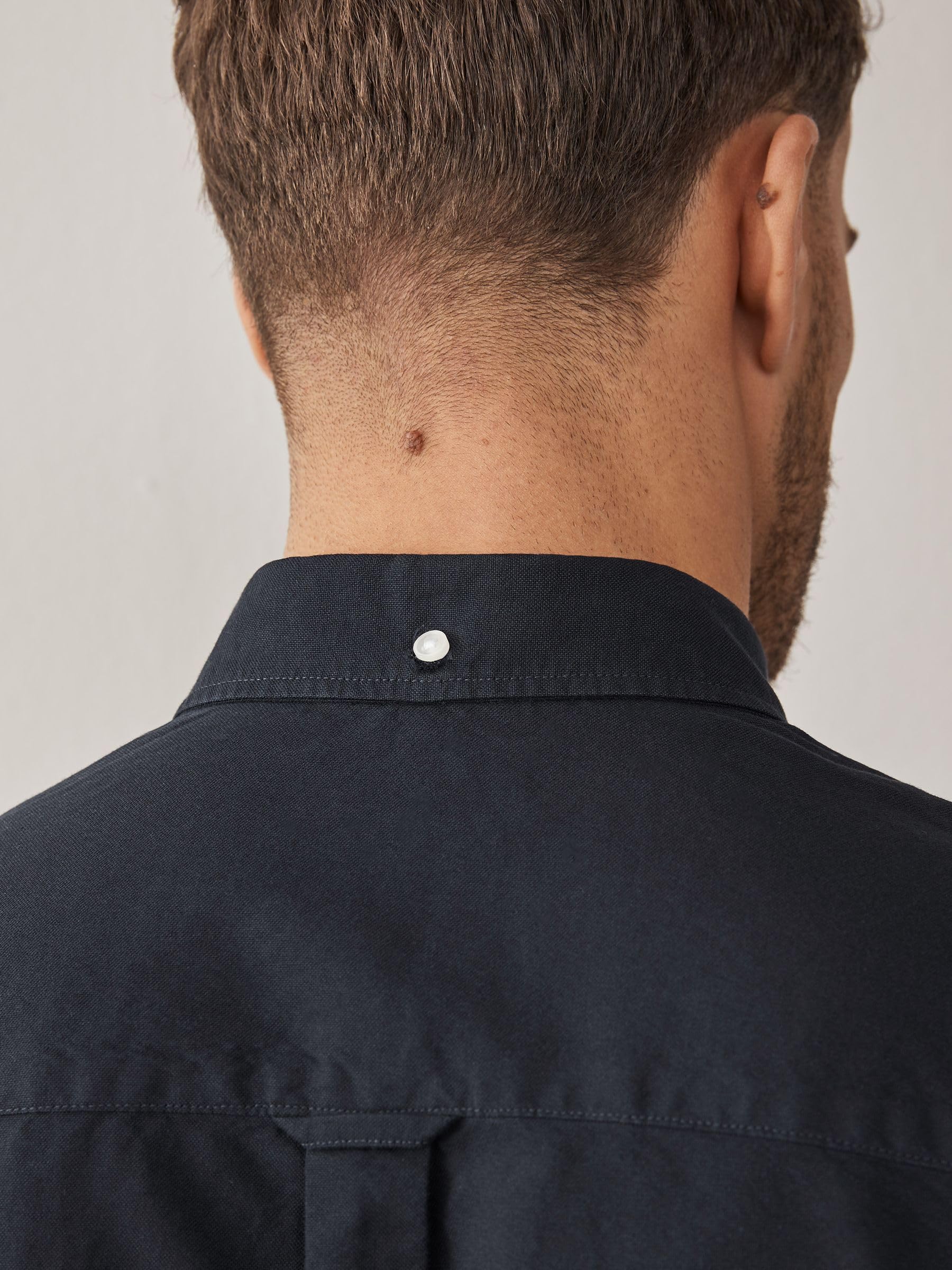 NEXT Hombres Pack de 3 Camisas Oxford de Manga Corta 100% algodón
