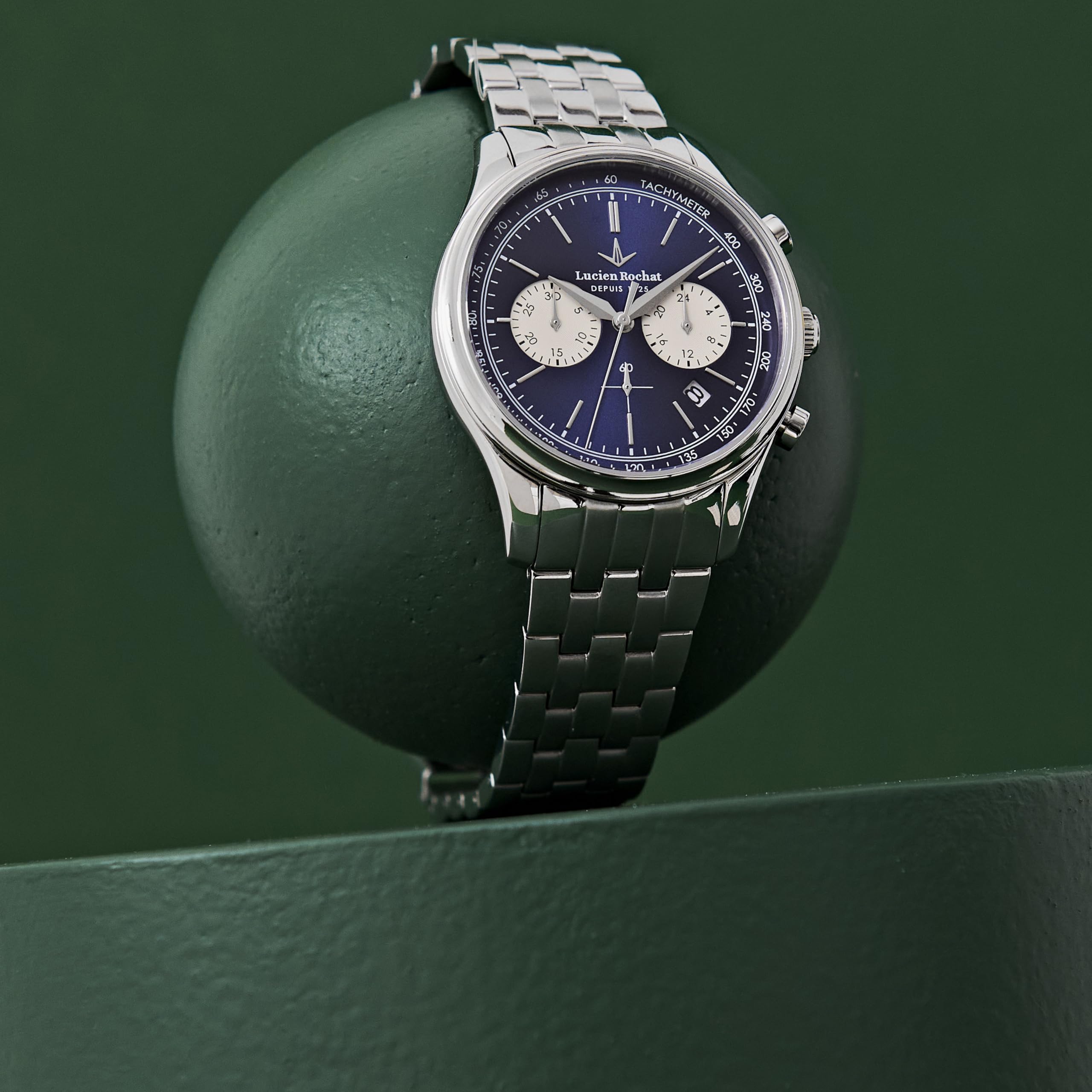 LUCIEN ROCHAT Orologio Uomo, Cronografo, Analogico, 41 mm, Collezione MONTREUX, Quadrante Blu - R0473615004