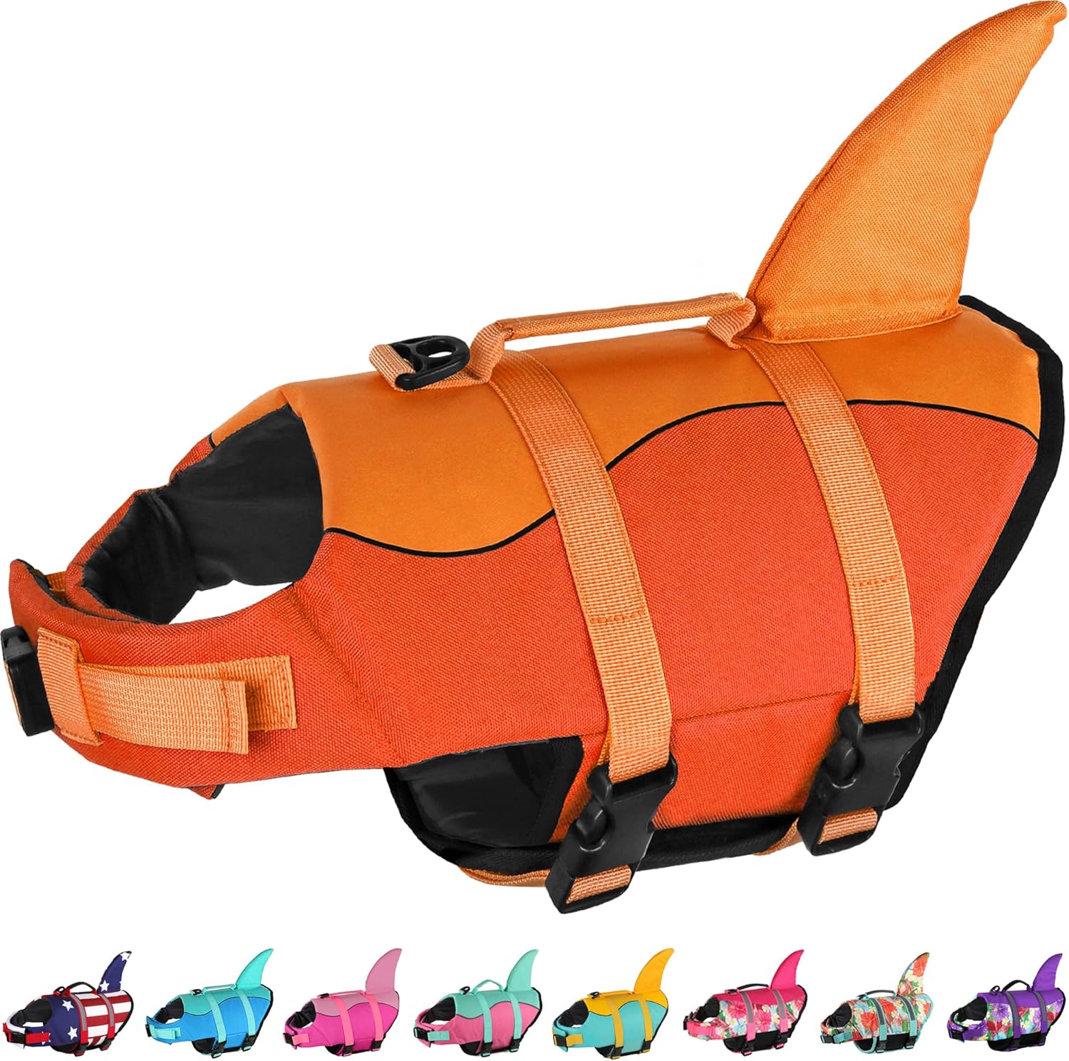 Dogcheer Dog Life Jacket, Cute Shark Dog Life Vest for Swimming Boating