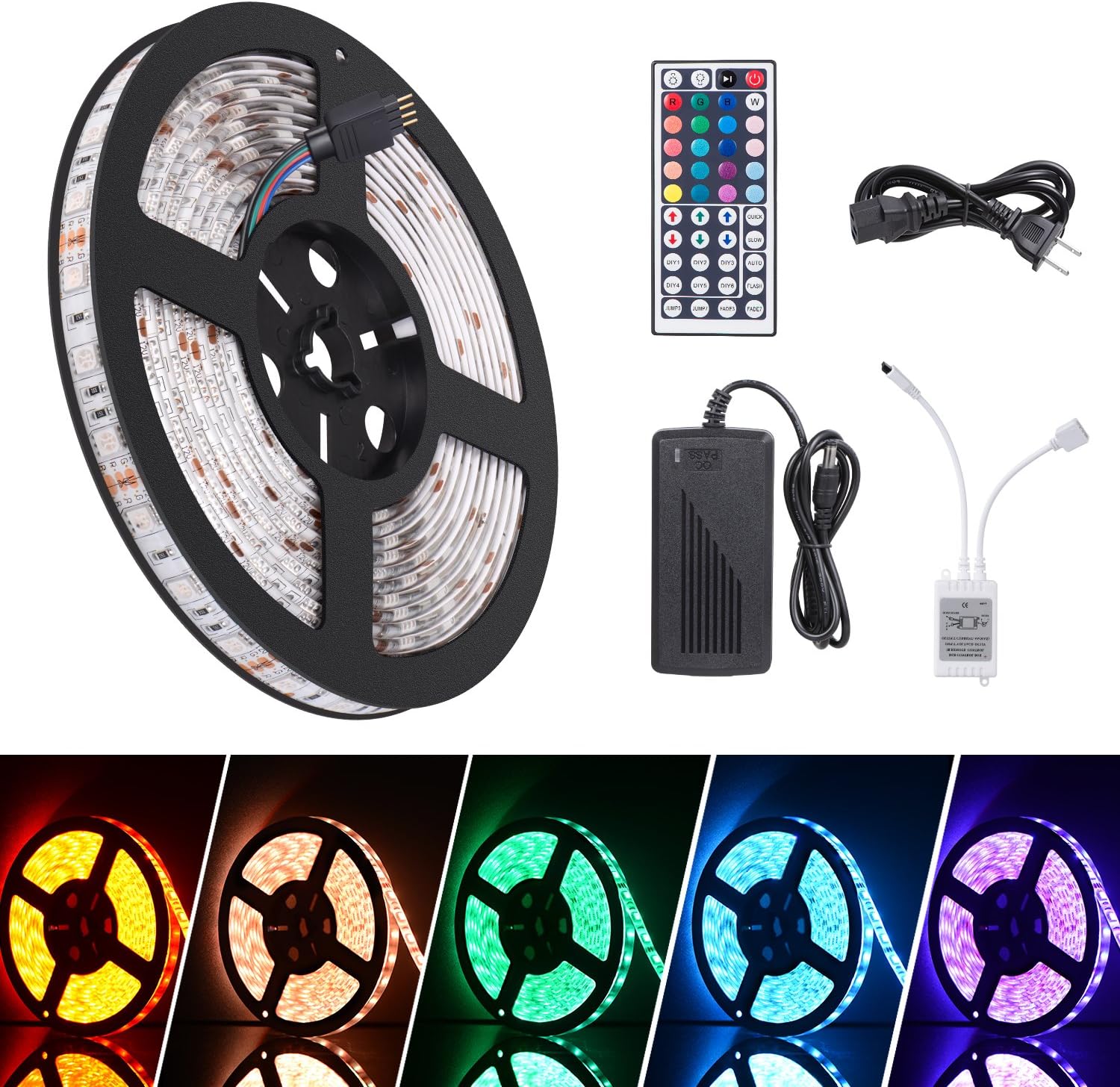 Stripsun Led Light Strip 16.4ft Waterproof SMD 5050 300leds