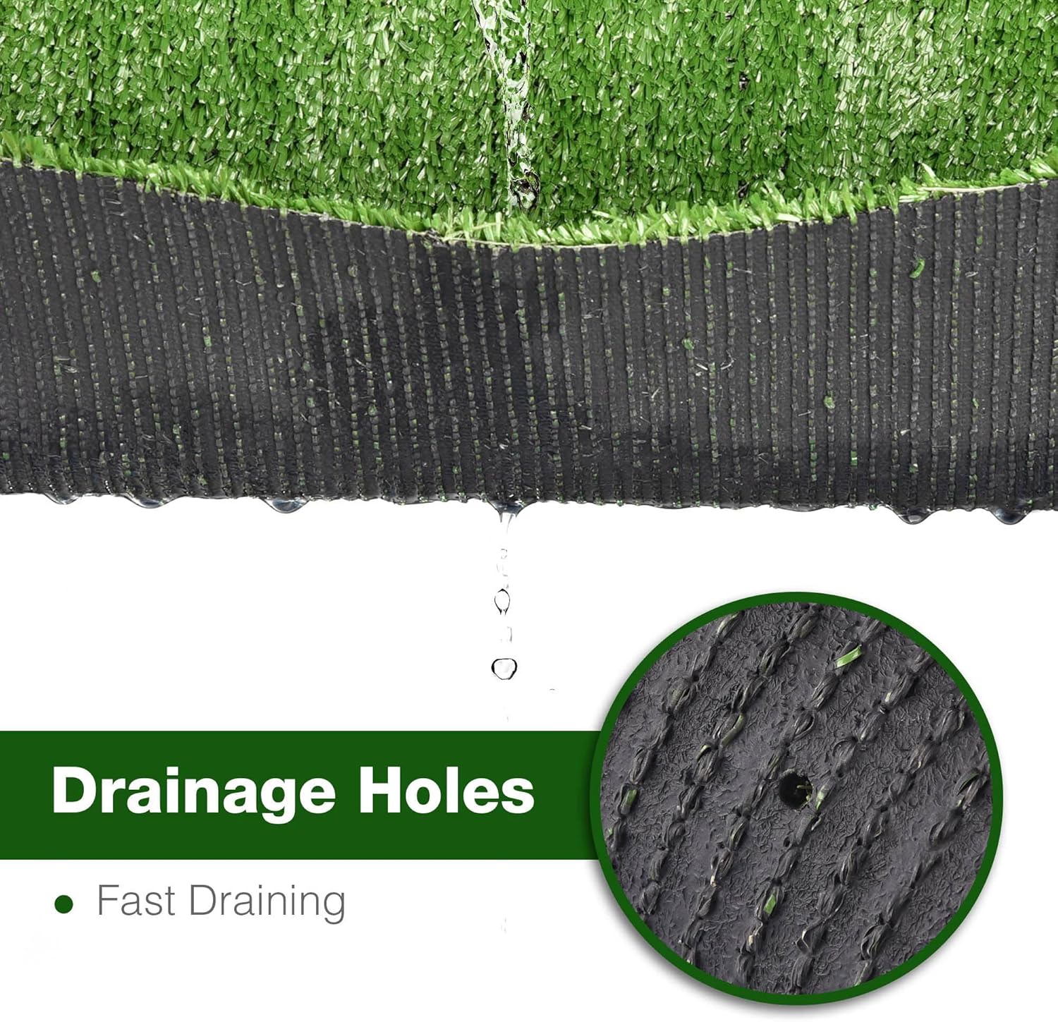 Yescom Batting Cage Synthetic Turf Field Artificial Grass Rug for Indoor Batting Tunnel Baseball & Softball 0.4" Pile Height(650Sq.Ft-65'x5'x2P)