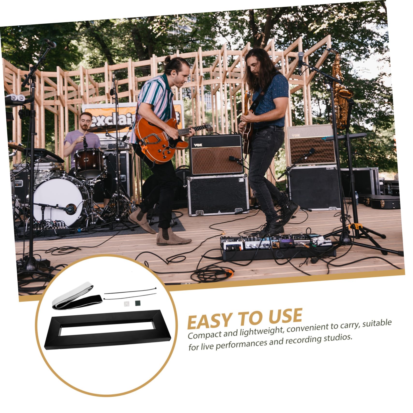 Generic Electric Guitar Stand Guitar Effect Pedal Board Mounting Brackets Stable