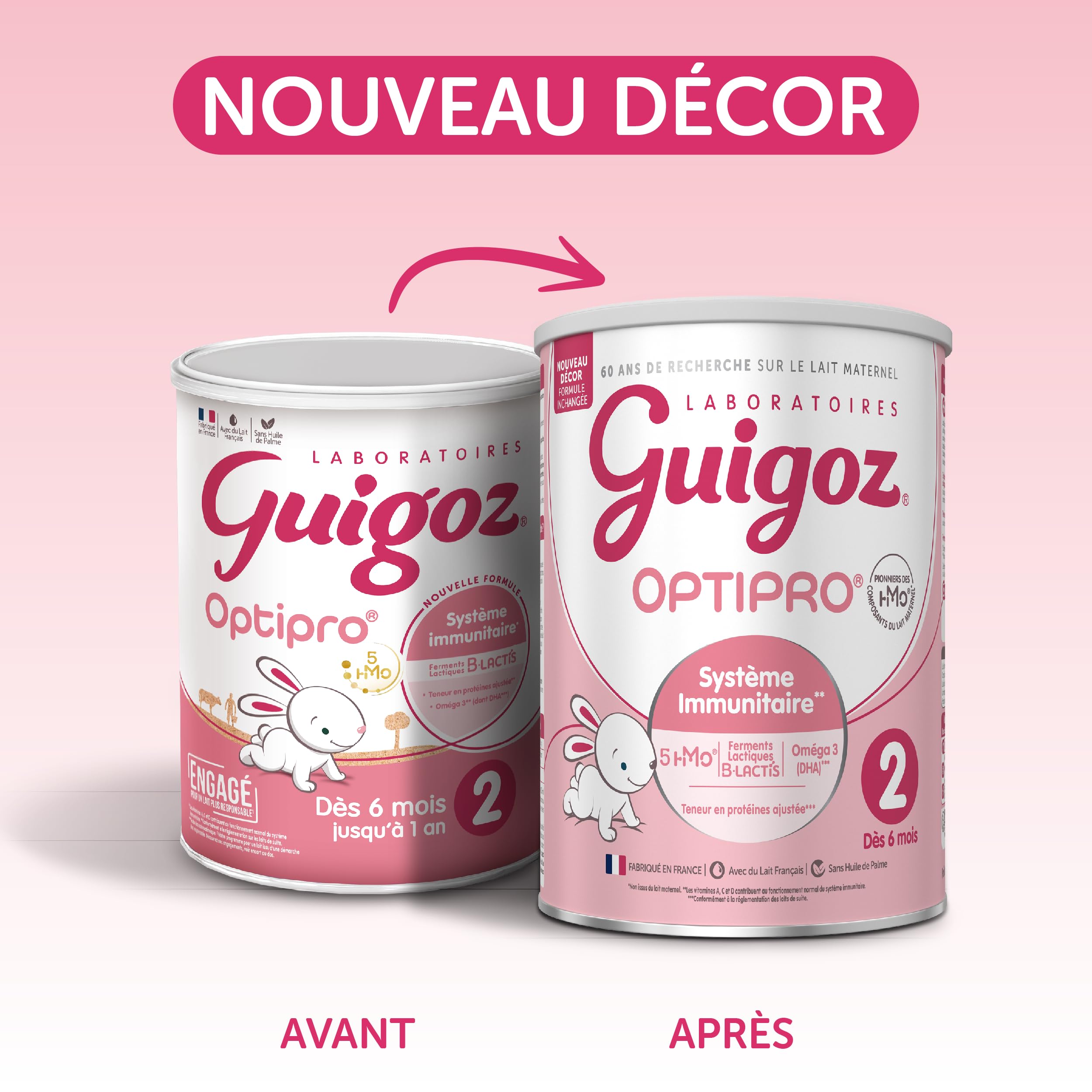 GUIGOZ OPTIPRO 2 Lait en poudre 2ème - de 6 à 12 mois - 830g - Lot de 3