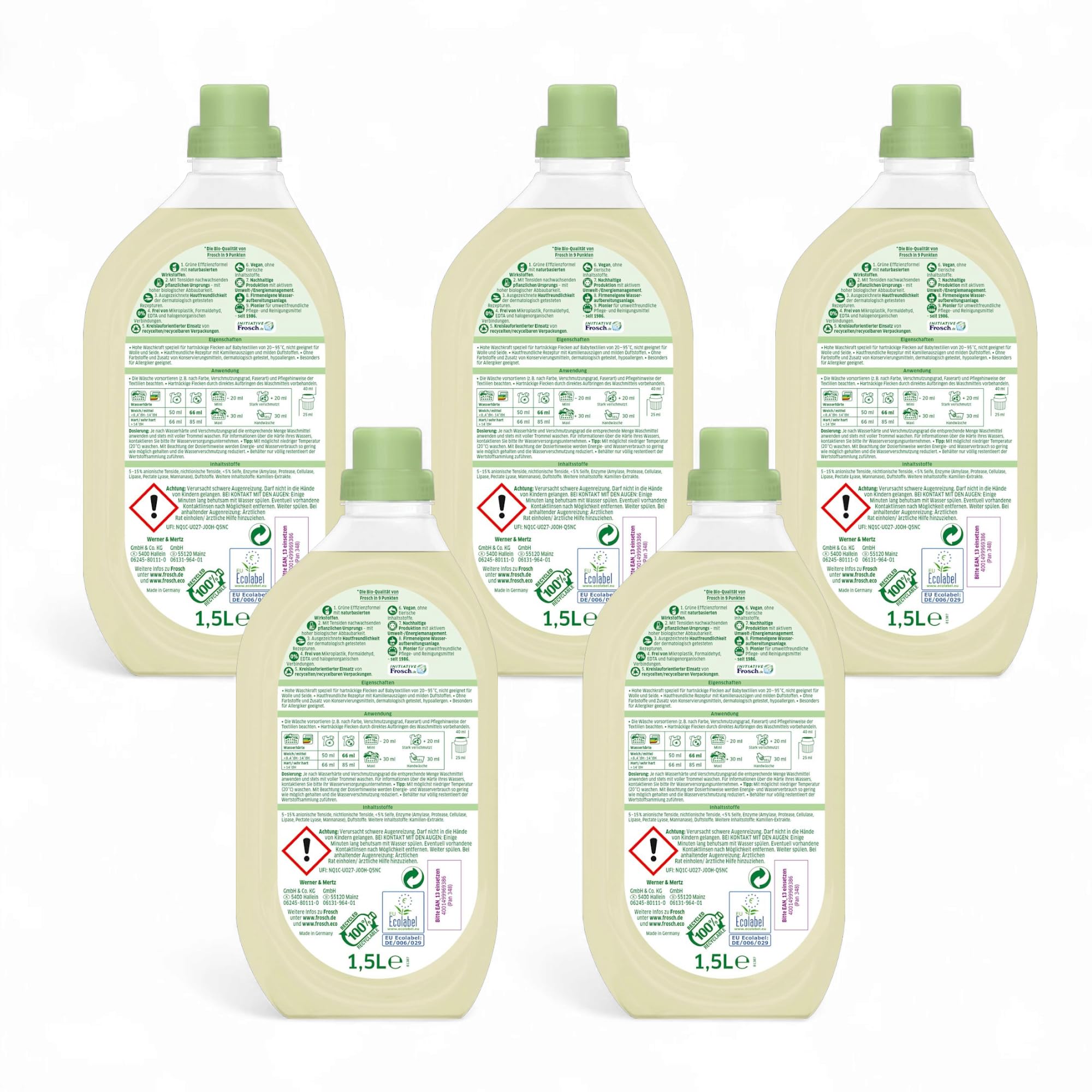 Frosch Baby Flüssigwaschmittel 1.5l (5x1.5) | für 110 Waschladungen