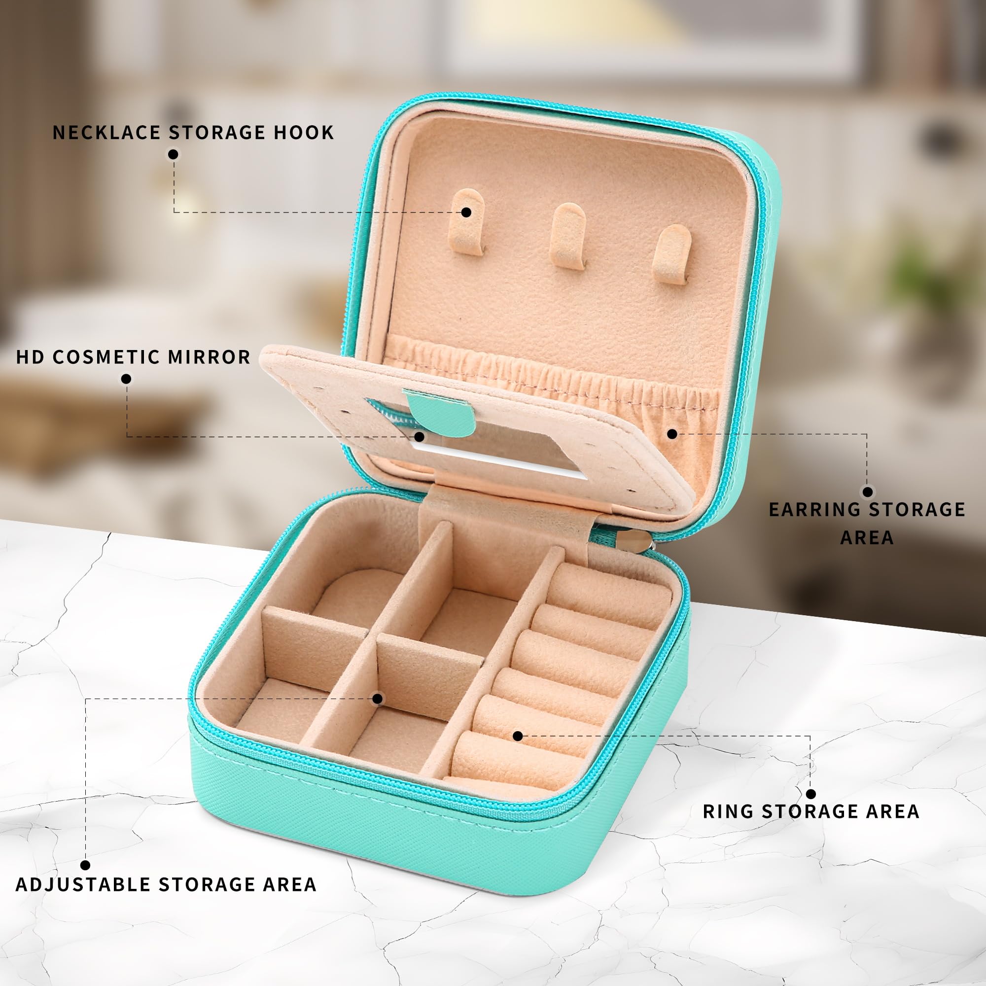 Amazon.com: Neveika Jewelry Box with Mirror,Small Jewelry