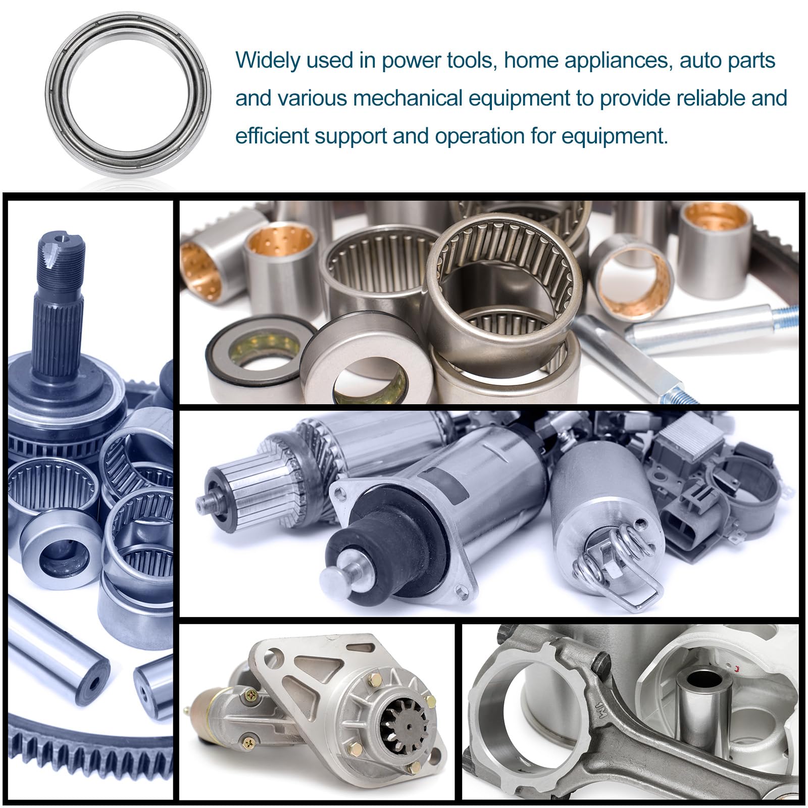 QUARKZMAN 8 sztuk 6702ZZ łożyska kulkowe z głębokim rowkiem, stal chromowana Z1 metalowa podwójna tarcza łożyska 15 mm x 21 mm x 4 mm