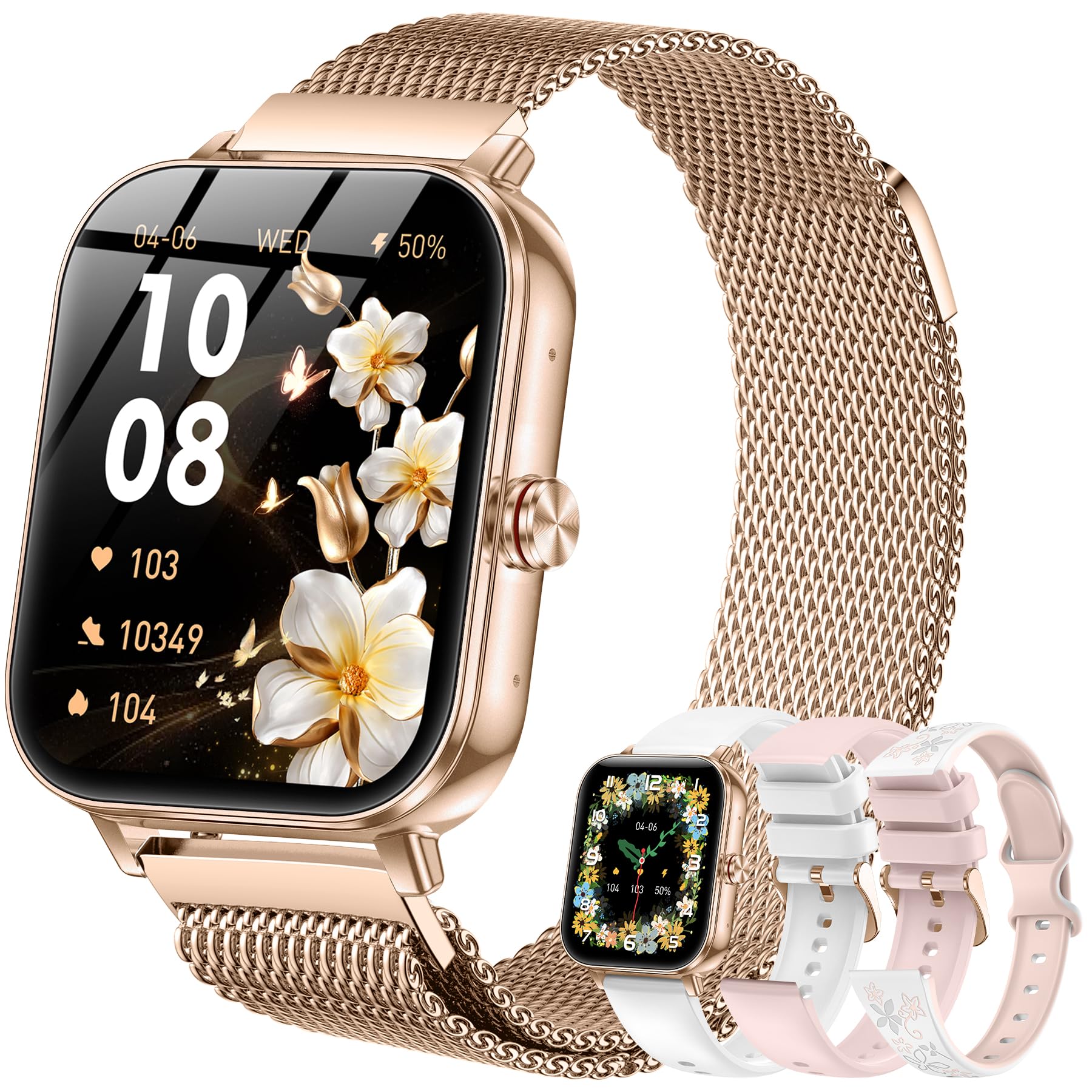 Lefitus Smart Watch IW06 charging with magnetic cable, showing battery icon.