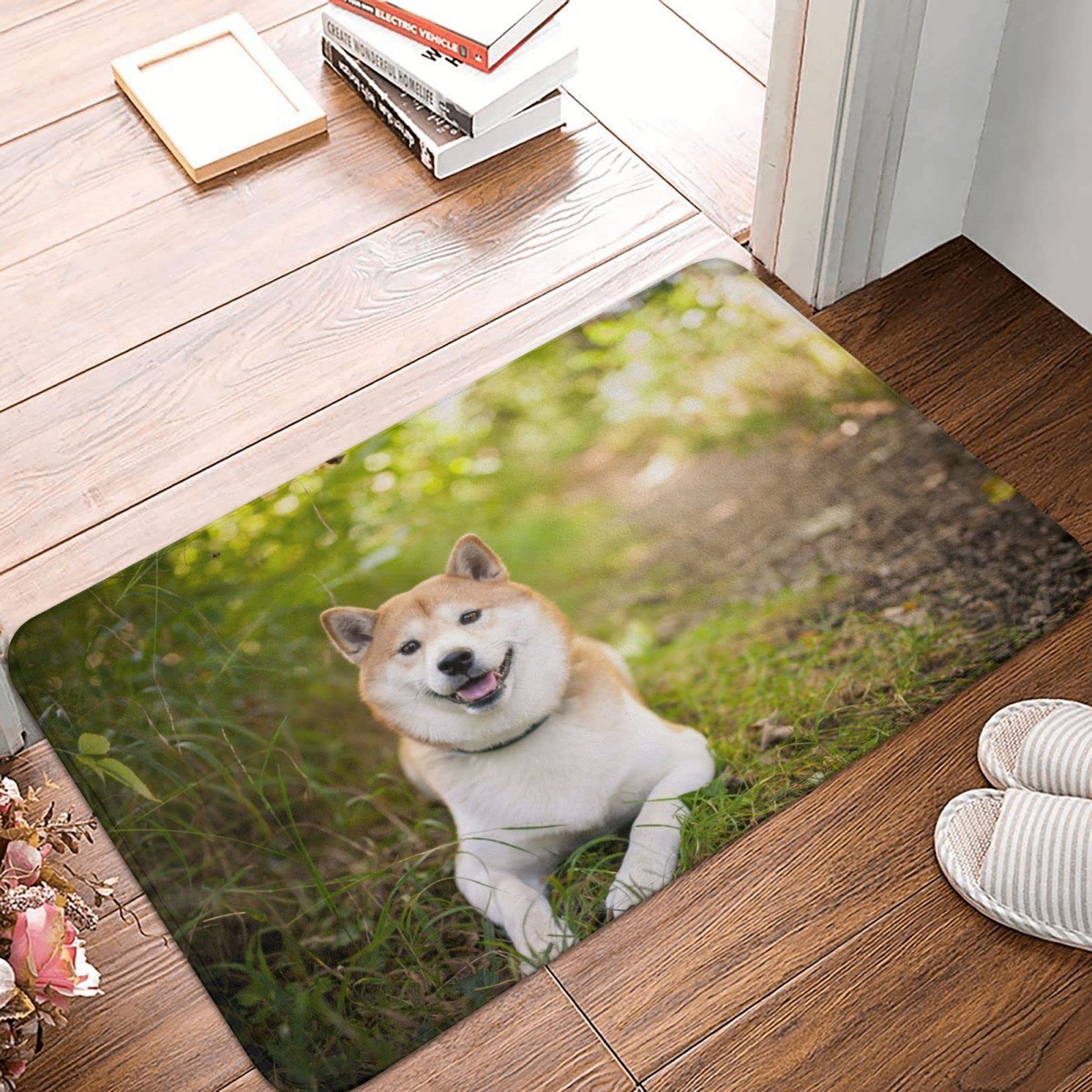 犬柄 かわいい バスマット お風呂マット 40cm×60cm Amazon | 玄関