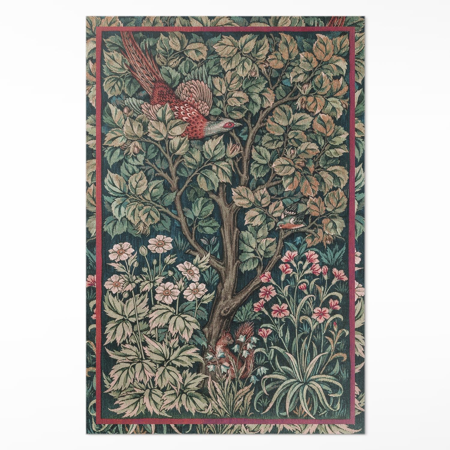 Tapis de cuisine et salon en vinyle style William Morris pour décoration maison