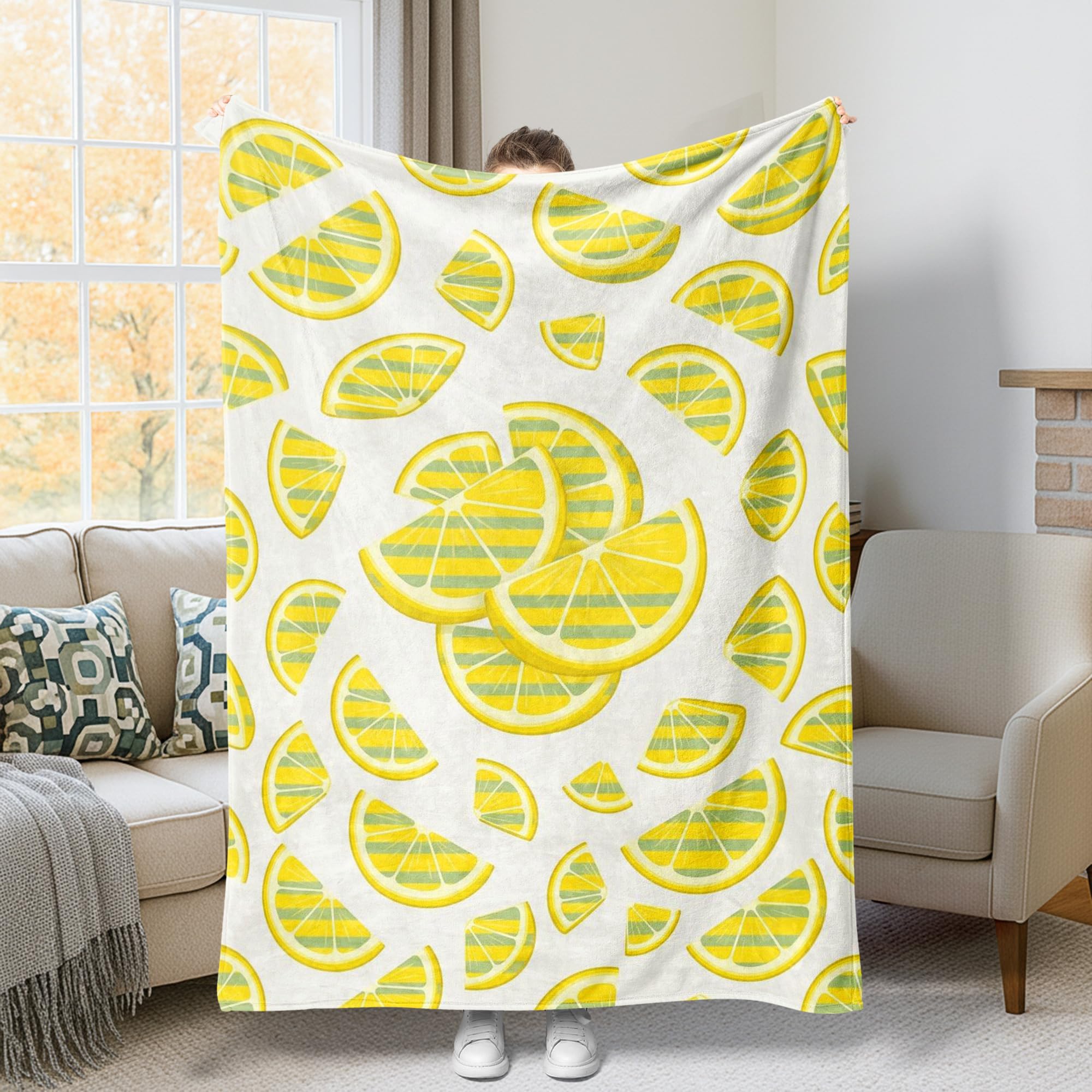 Couverture été jaune contre les nuits trop chaudes sur le lit