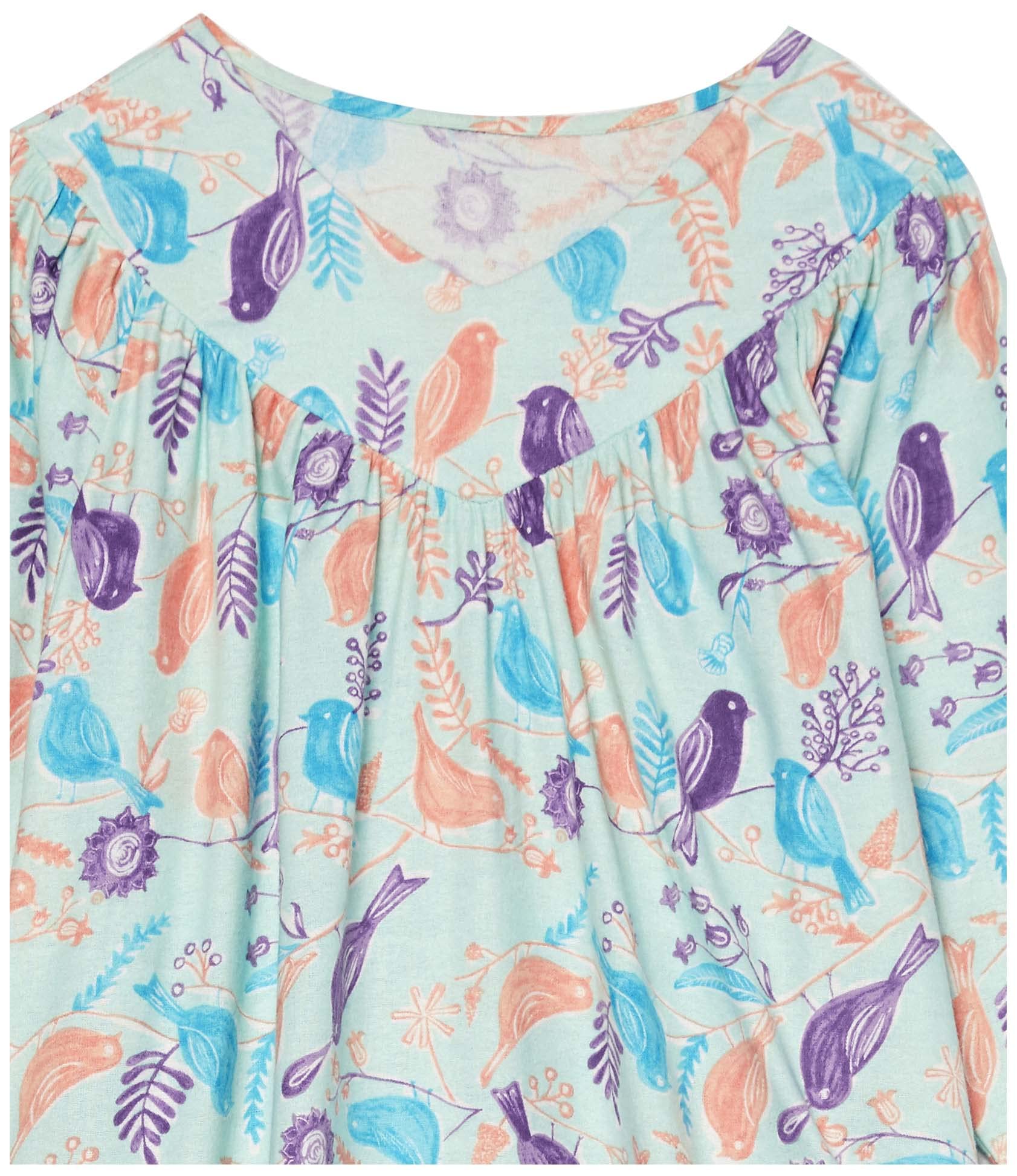 Camisón de franela de longitud completa para mujer, camisón ligero y cálido de algodón para dormir
