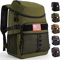 Vista 1 de JOYHILL Mochila enfriadora, mochila enfriadora de 36 latas/25 L, bolsa térmica suave con aislamiento táctico de gran capacidad a prueba de fugas