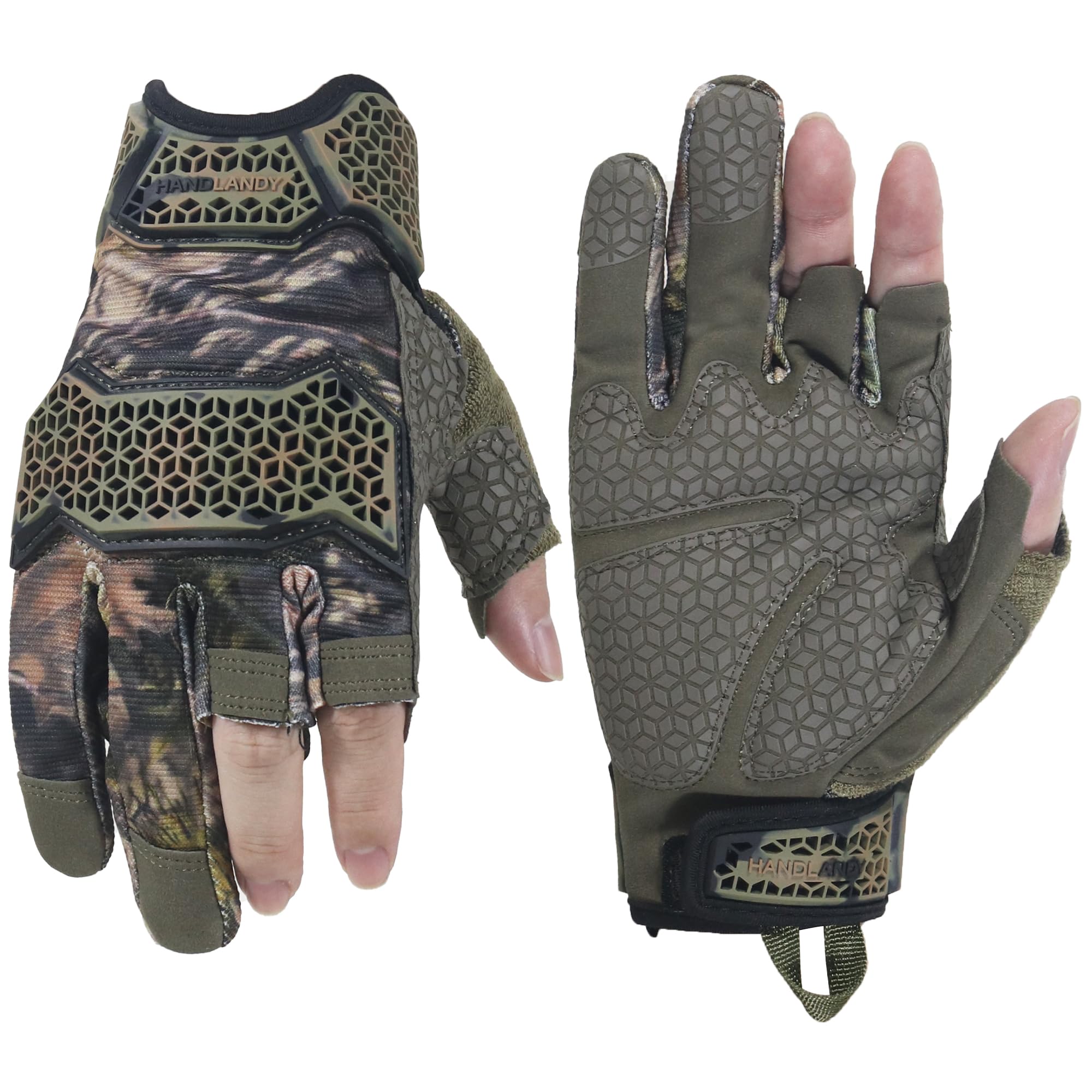 HLDD HANDLANDY Fingerless Work Gloves, Utility Working Gloves for Men and Women