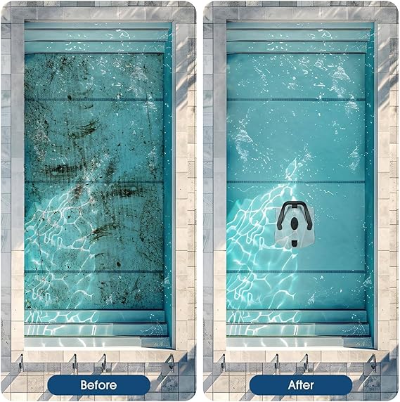 Robotic Cordless Pool Vacuum Cleaner with Powerful Suction Dual-Drive Motors,Robotic Pool Vacuum, Self-Parking, Automatic Robot Cleaners for Inground Pools up to 1076ft2,White