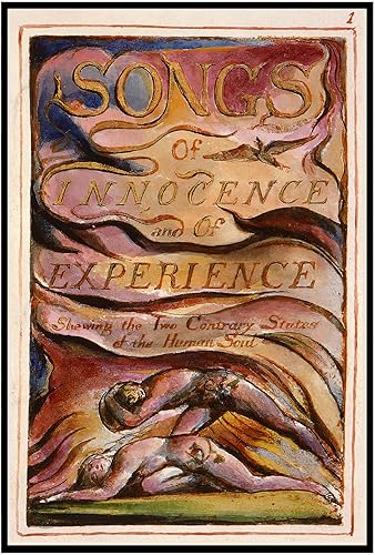 Póster de arte de pared con canciones de inocencia y experiencia de William Blake, impresión sin marco, pósters, imágenes e impresiones para el