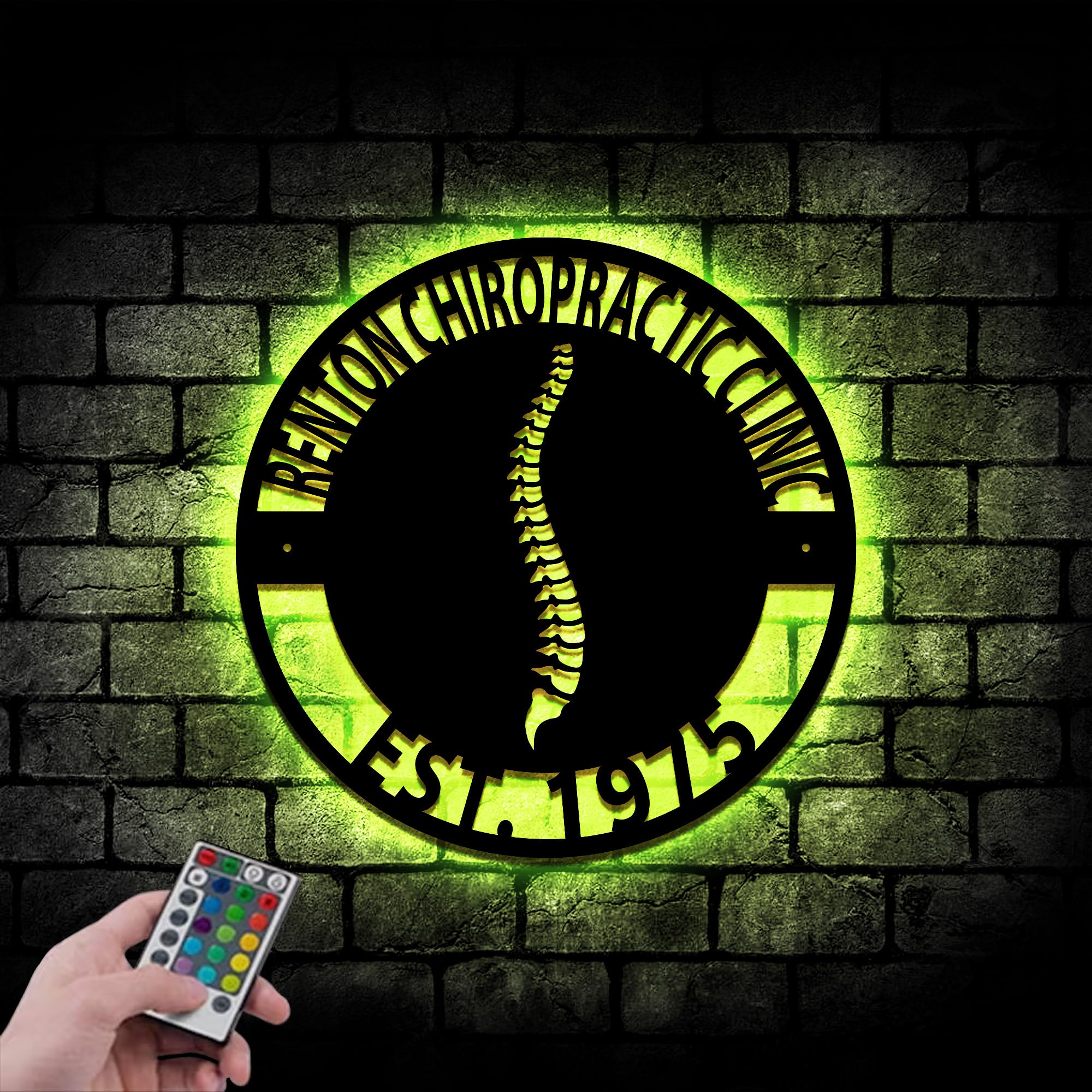 Generic Personalized Chiropractor Metal Sign 8-24 inches Doctor Chiropractic Office Wall Decor Gift for Physiotherapist, Kinesiologist Therapist (