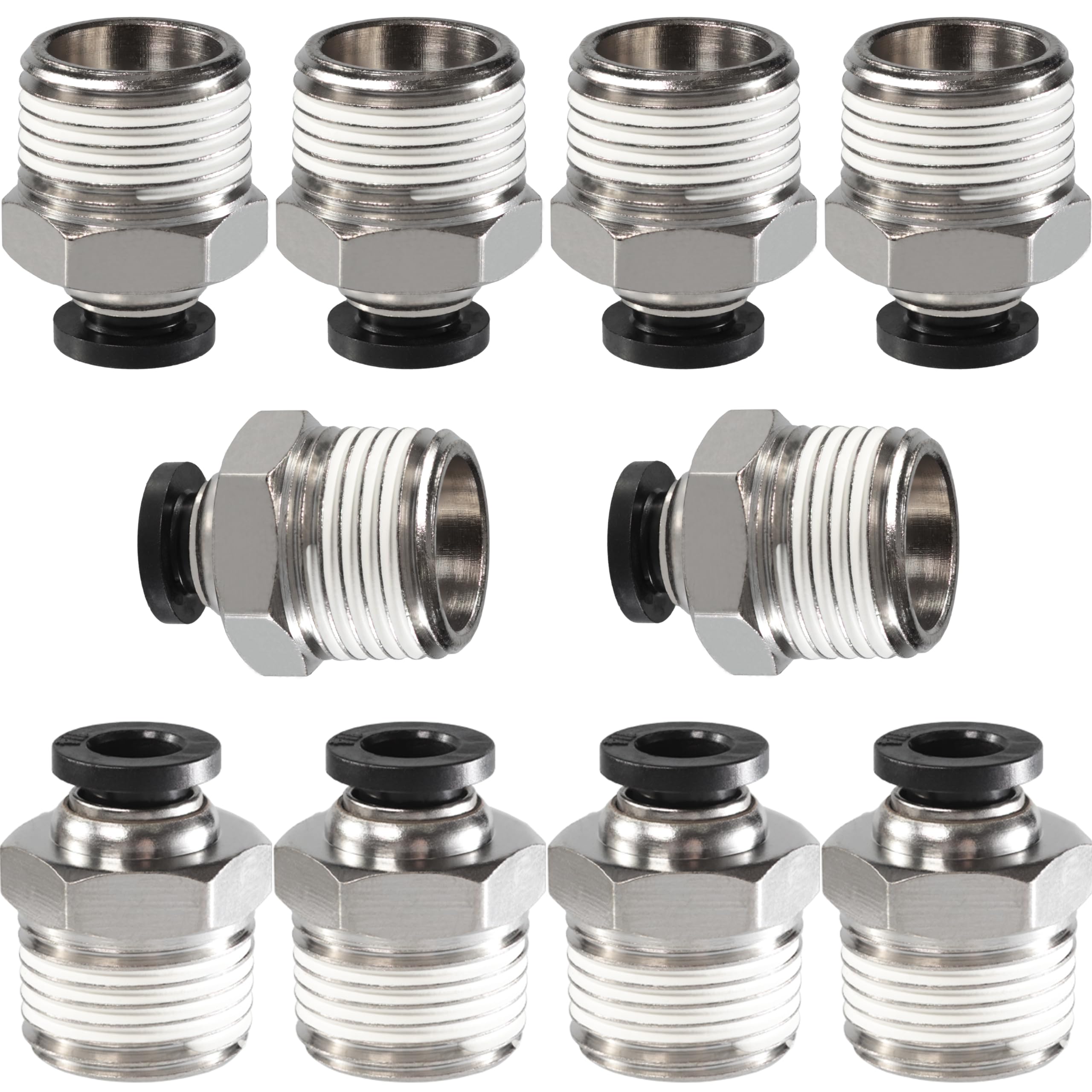 John Guest 3/8 in. OD x 1/4 in. NPTF Push-to-Connect Male Connector Fitting (10-Pack) PP011222E - The Home Depot