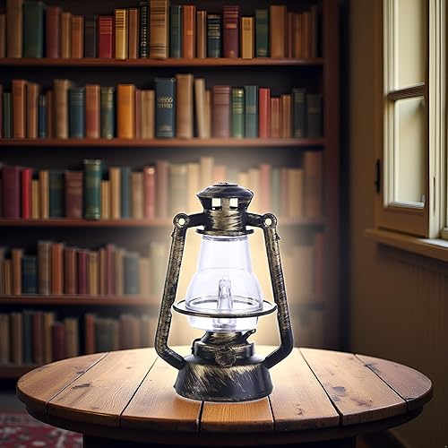 Miniatura 4 de Linterna miniatura mini lámpara de queroseno con luz para casa de muñecas, accesorios de decoración de casa de muñecas 1:12, lámpara de queroseno en