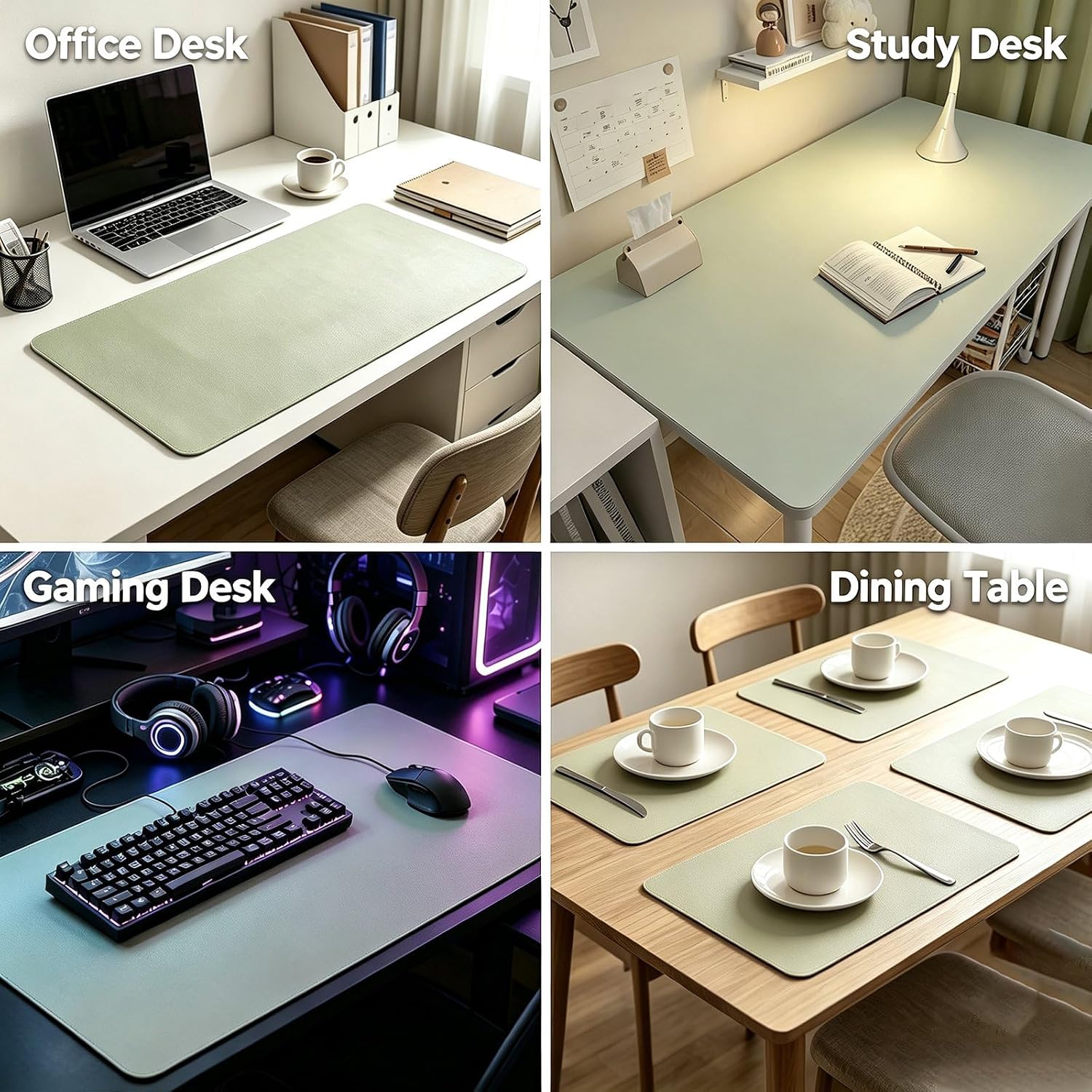 Gray, Ultimate Full-Length Desk Cover, 13.8 X 53.1 in, Max Protection for Large Desk, Wear-Resistant & Dustproof, Desktop Pad for Home Office, Study Desk & Vanity Table