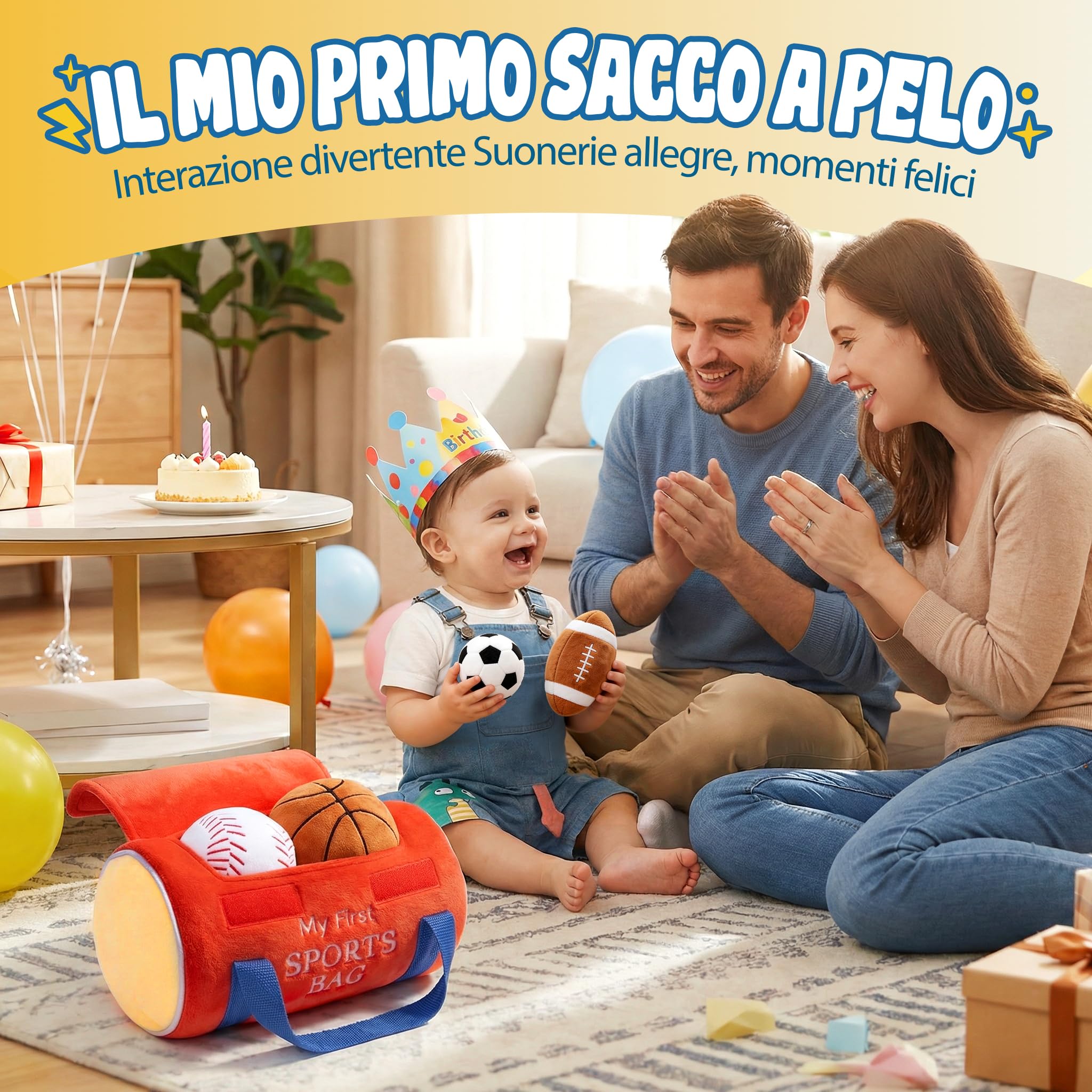 Giochi Neonato 3-6-9 Mesi, Giochi Bambini 1 Anno Regalo Bambino 6 12 18 Mesi Giochi Montessori 6-12 Mesi Giochi Sensoriali per Neonati Giocattoli Bambino 1 Anno Compleanno Regali Bambina 1 Anno