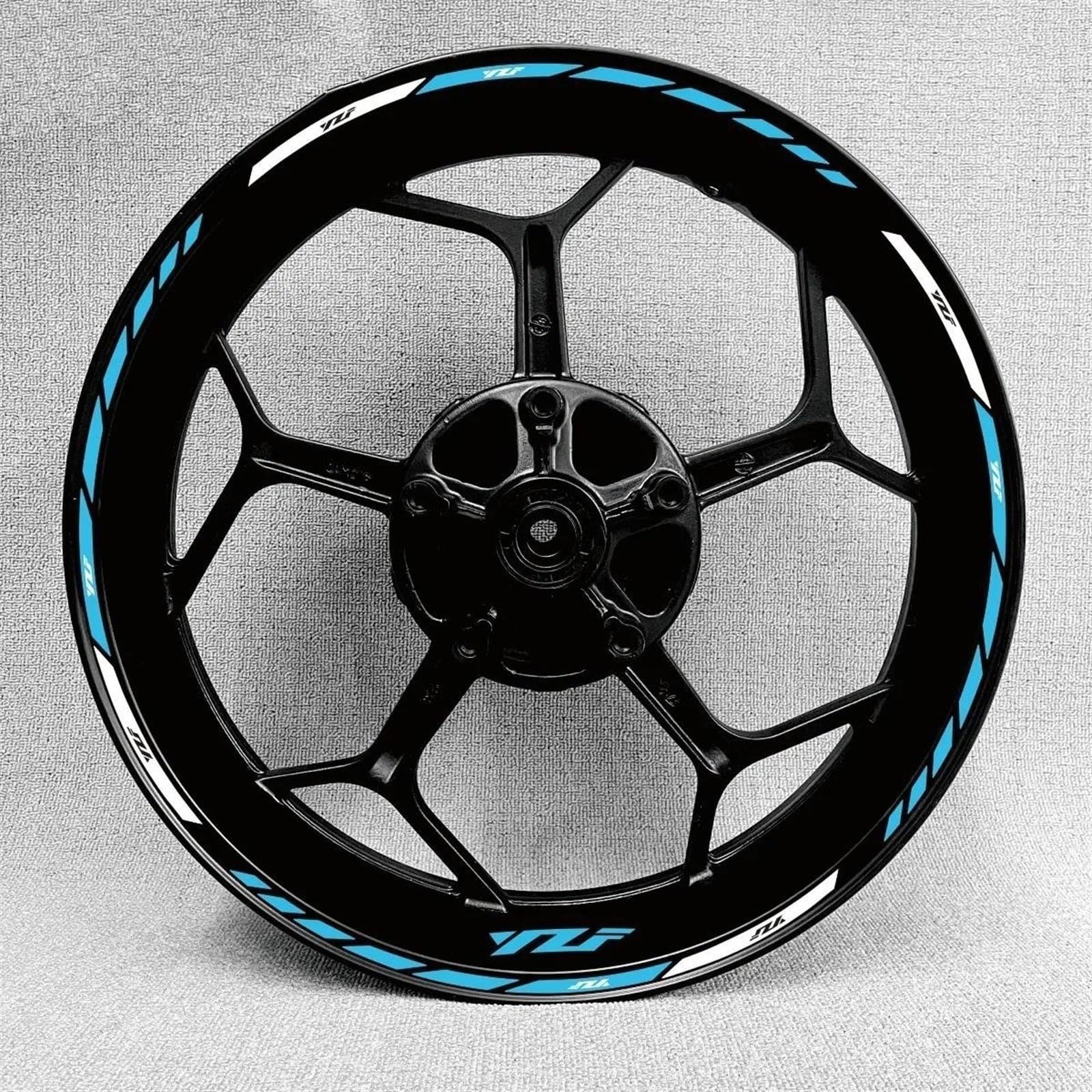 Motorcycle Reflective Wheel Stickers Rim Decal for Yamaha R1 R15 R125 R6 R7 MT-09 MT09 MT07 MT10 for Tracer(Color16)