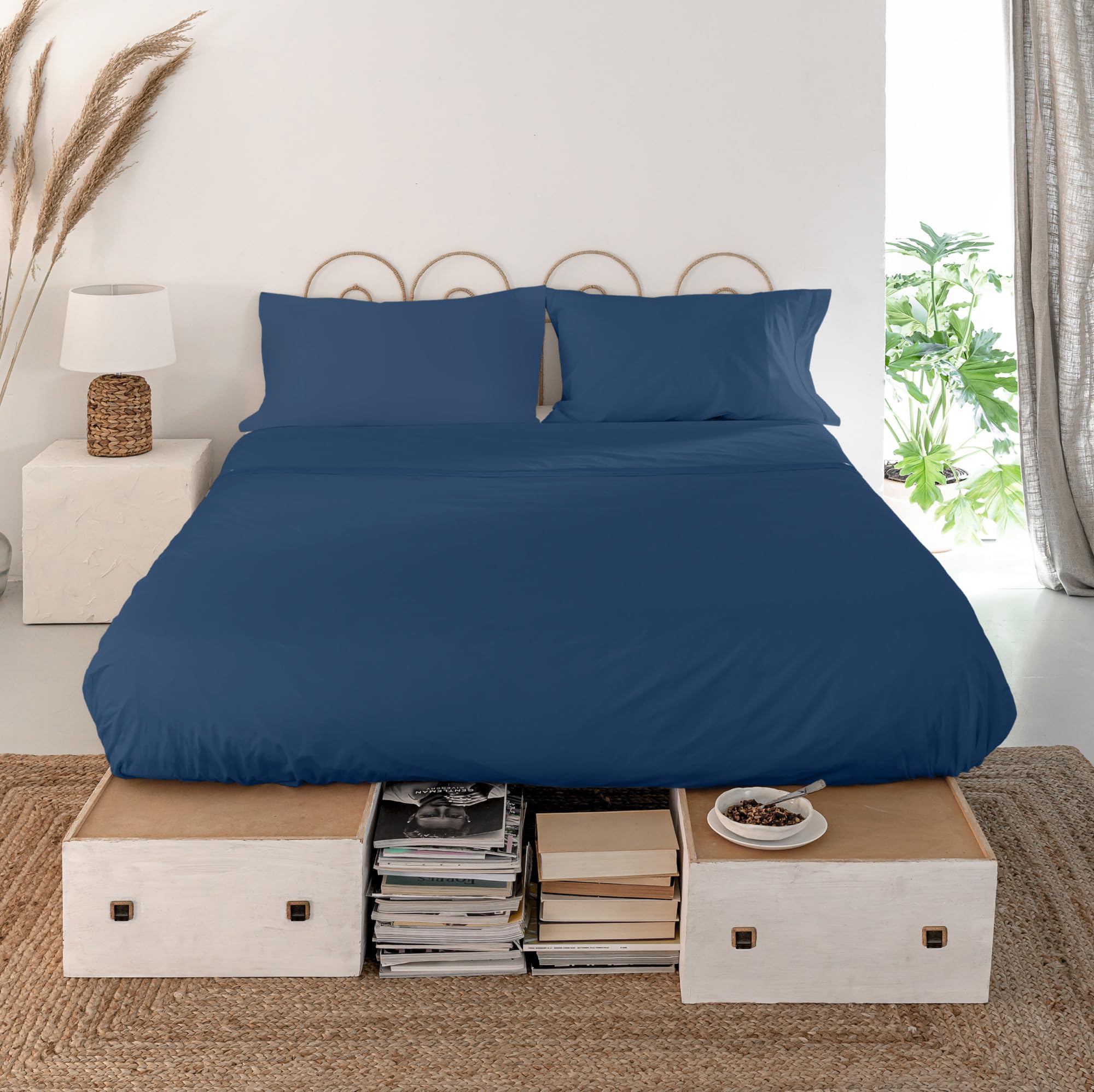 Basic Sabana 180x270 cm (Cama 105) Azul marino