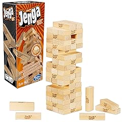 Jenga Game | The Original Wood Block Game with Genuine Hardwood Blocks | Stacking Tower Game | Ages 6+ | 1 or More Players | Party Games for Kids | Family Games