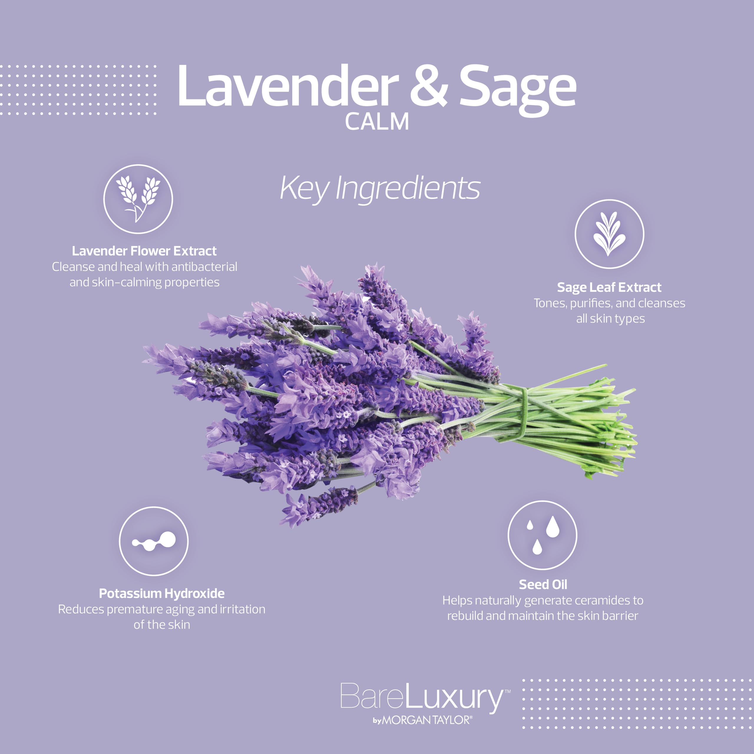 BareLuxury - Paquetes completos de pedicura y manicura de 4 pasos (lavanda y salvia), kit de spa para manos y pies en 4 paquetes, kit de pedicura y manicura, regalos de cuidado personal para mujeres 5