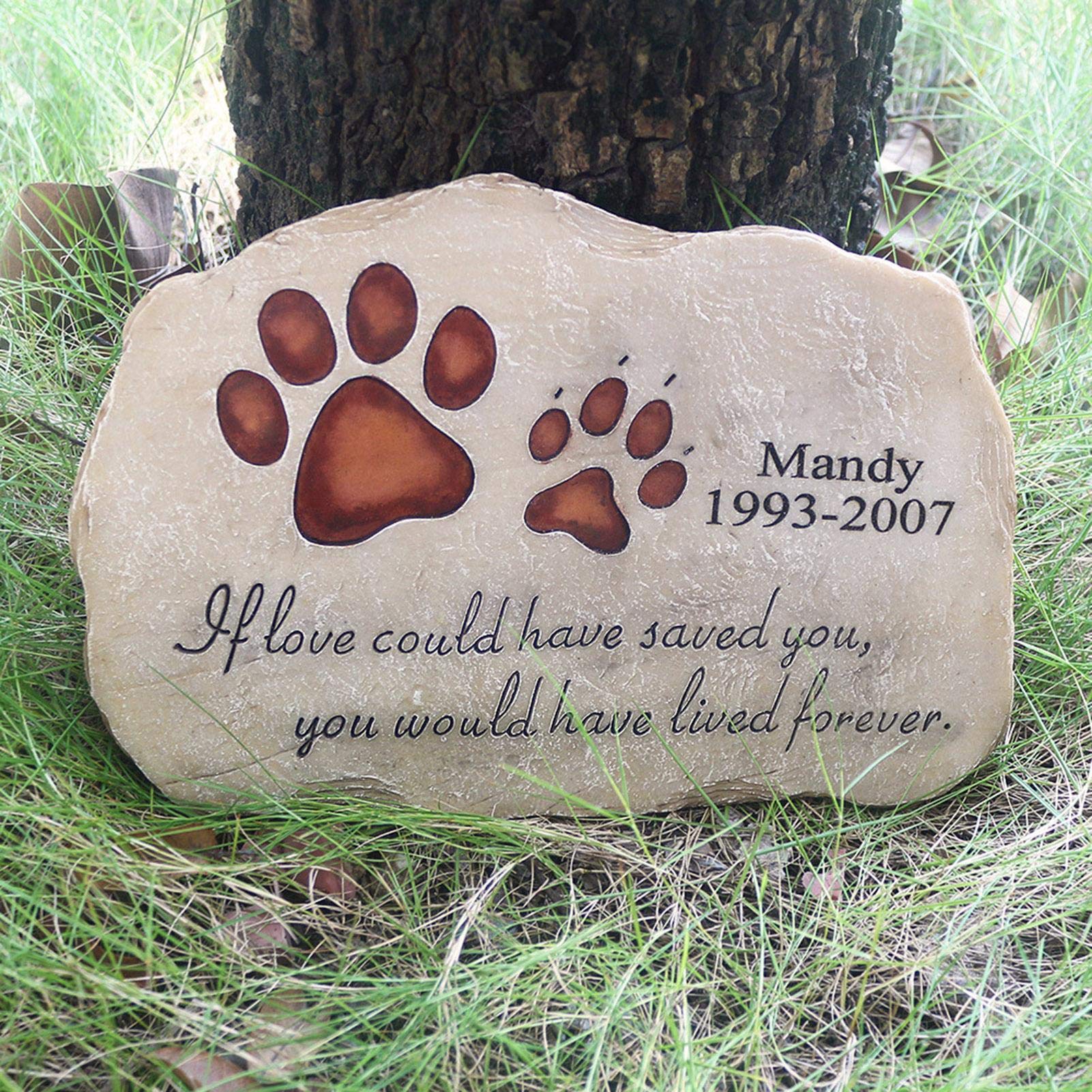 Huisdier Hond Memorial Poot Print Stepping Stone Grave Marker Huisdier Hond Verlies Geschenken Tuin Steen voor Outdoor Achtertuin Patio Gazon