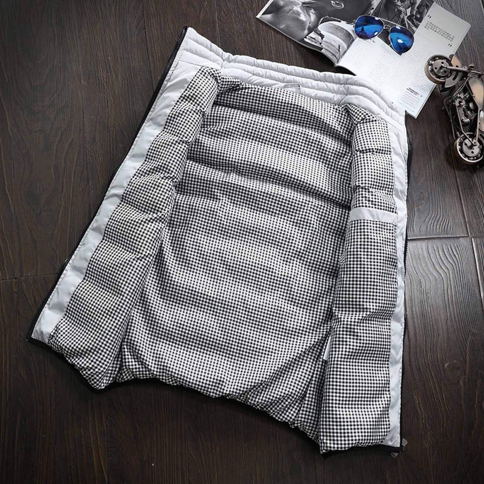 KONG JIMFAN Steppweste Herren Leichte Bequem Herren Weste Stehkragen Outdoor Jacke mit Reißverschlüssen Fleeceweste Taschen Ärmellos Jacke Freizeit Übergangs Daunenweste Dicke Daunenweste Laufweste