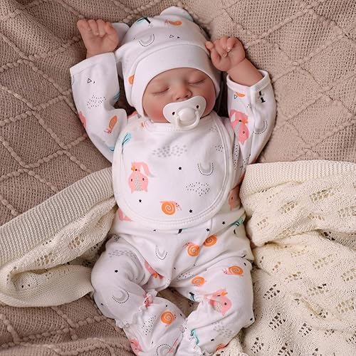 Miniatura 8 de BABESIDE Muñecas de bebé recién nacidas realistas de 17 pulgadas con cuerpo suave y accesorios posables, regalo para niños a partir de 3 años, juego