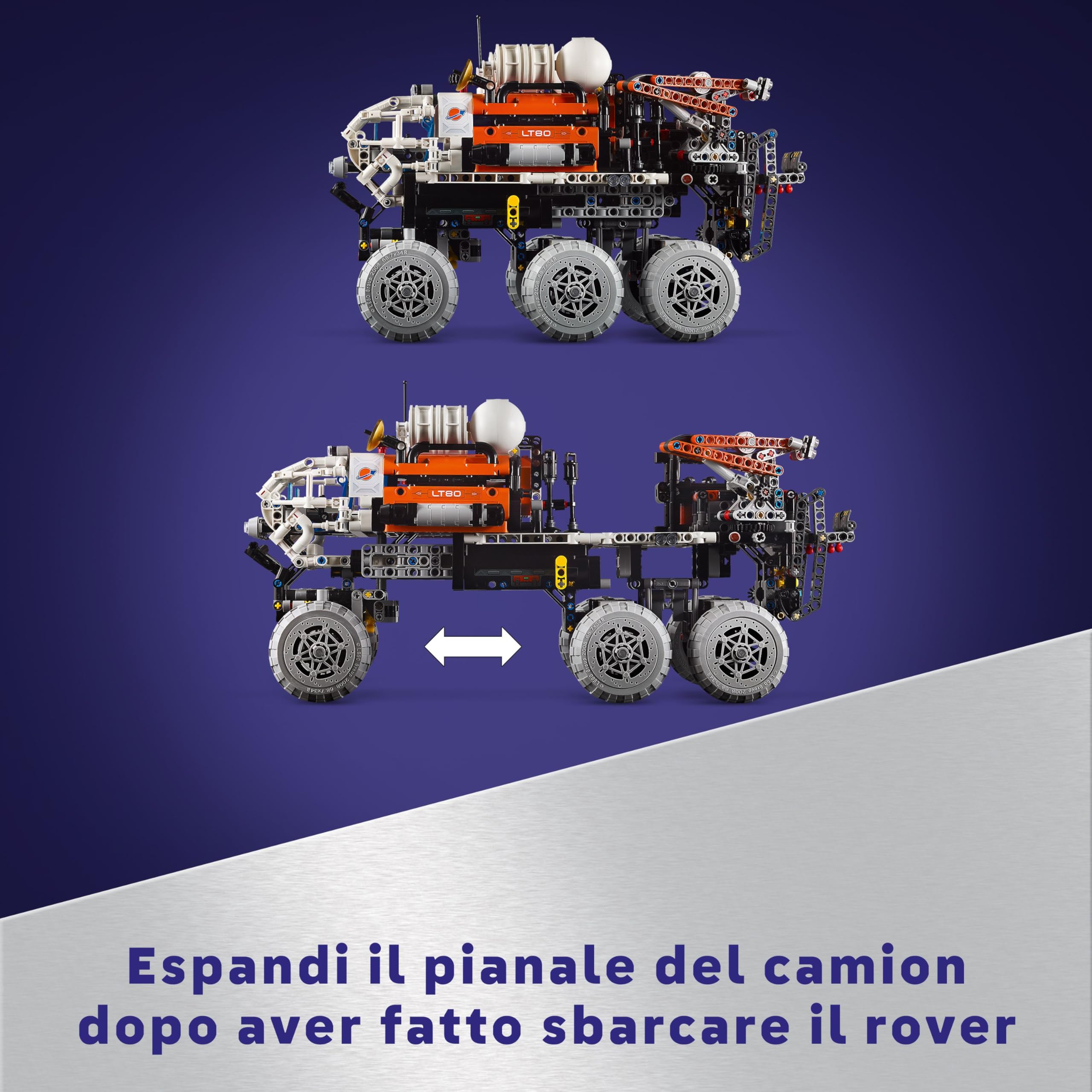 LEGO Technic Rover di Esplorazione Marziano, Giochi Spaziali per Bambini e Bambine da 11 Anni in su, Modellino da Costruire di Veicolo Giocattolo Ispirato alla NASA con Funzioni, Idea Regalo 42180
